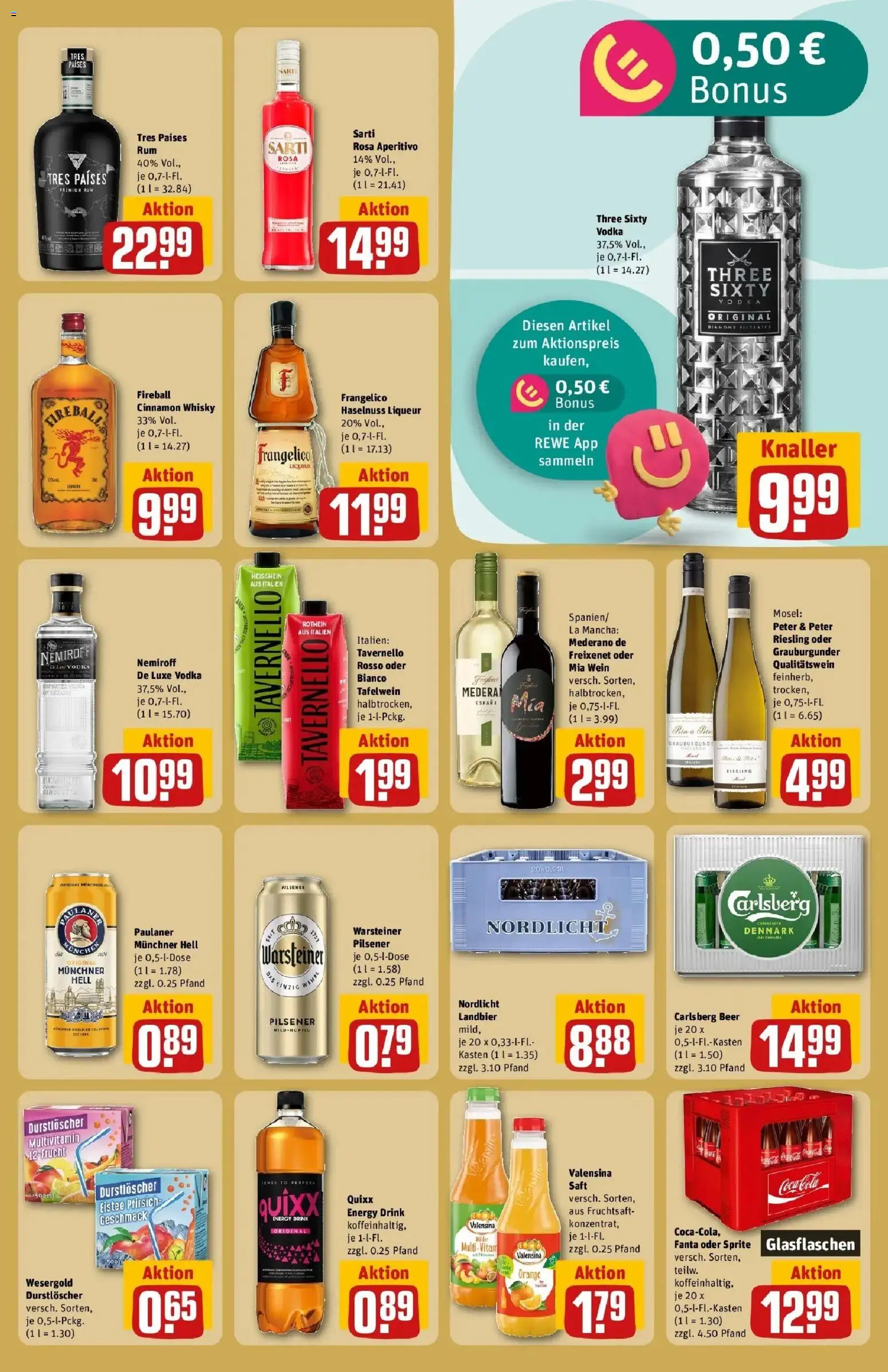 REWE Prospekt ab 10.08.2026 zum Blättern » Angebote | Seite: 21 | Produkte: Durstloscher, Fanta, Warsteiner, Fruchtsaft