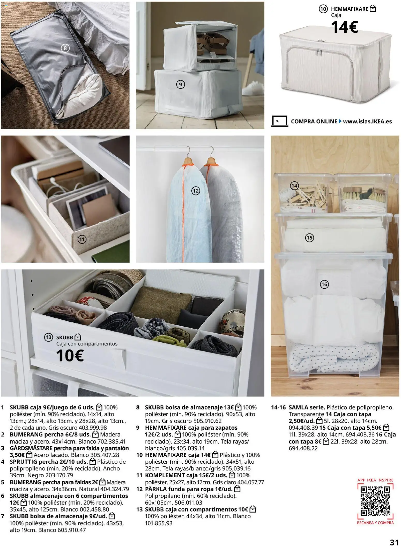 IKEA - Accesorios y decoración │ válido desde el 01/09/2026 | Página: 31 | Productos: Faldas, Funda, Almacenaje, Caja