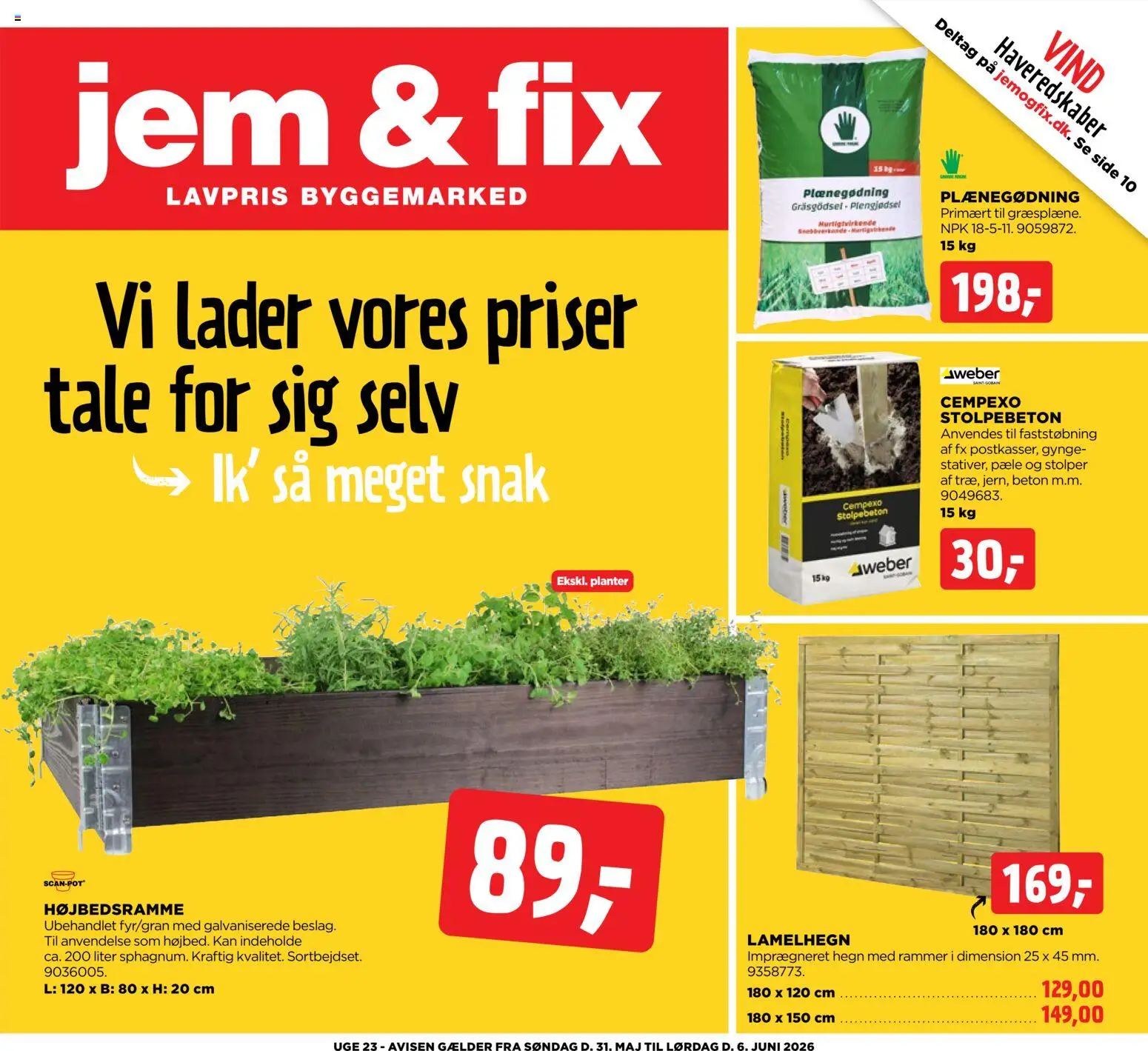Jem & fix tilbudsavis – gyldig fra 31.05.2026 | Side: 1 | Produkter: Rammer, Søm