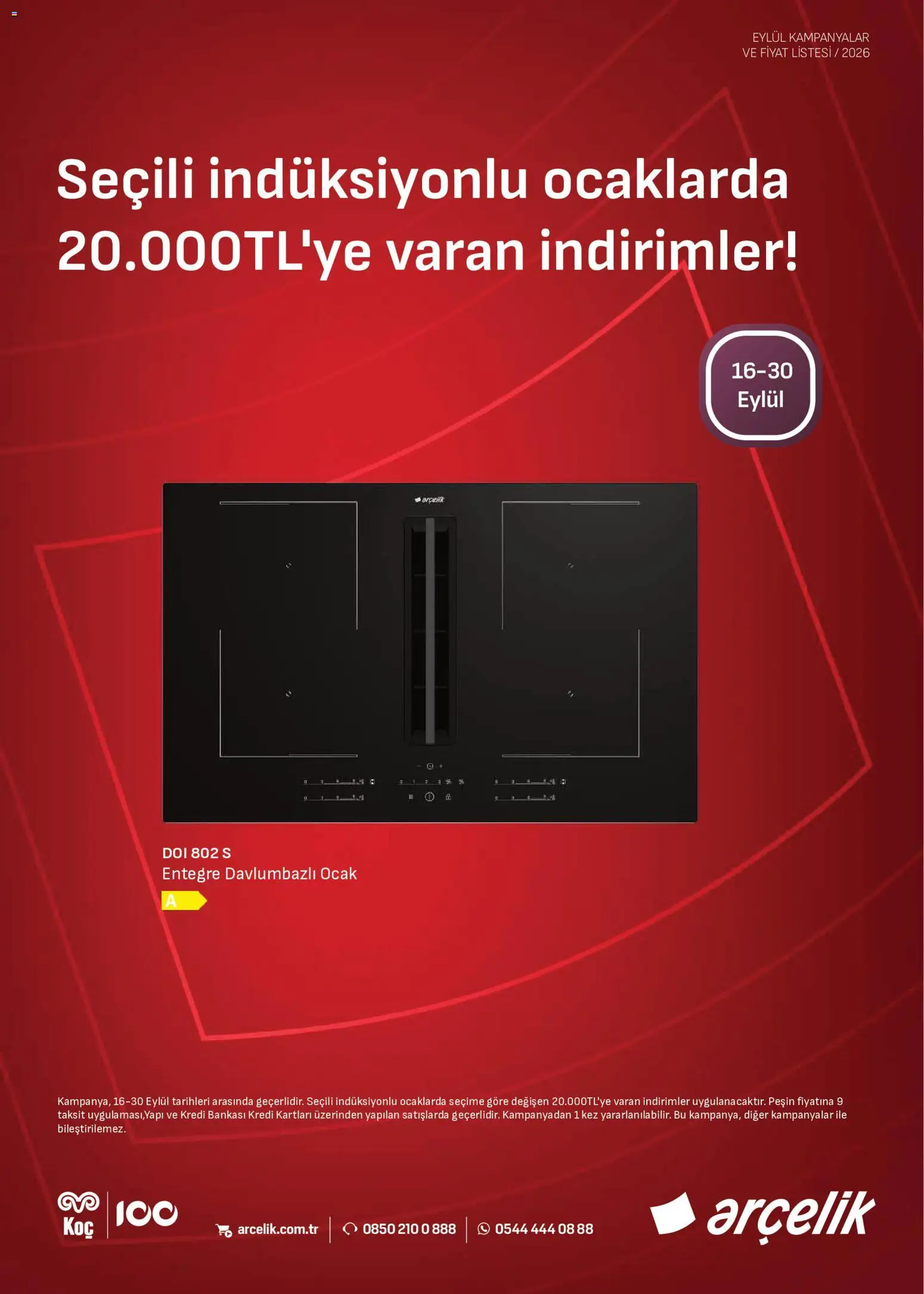Arçelik - Ankastre Kataloğu - 16 Eylül 2026 tarihinden itibaren geçerlidir | Sayfa: 3 | Ürünler: Ocak
