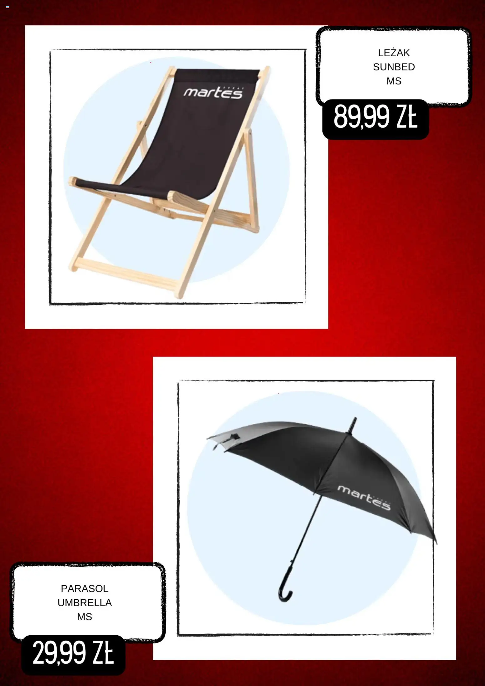 Martes sport promocje od 20.07.2026 | Strona: 3 | Produkty: Parasol, Leżak