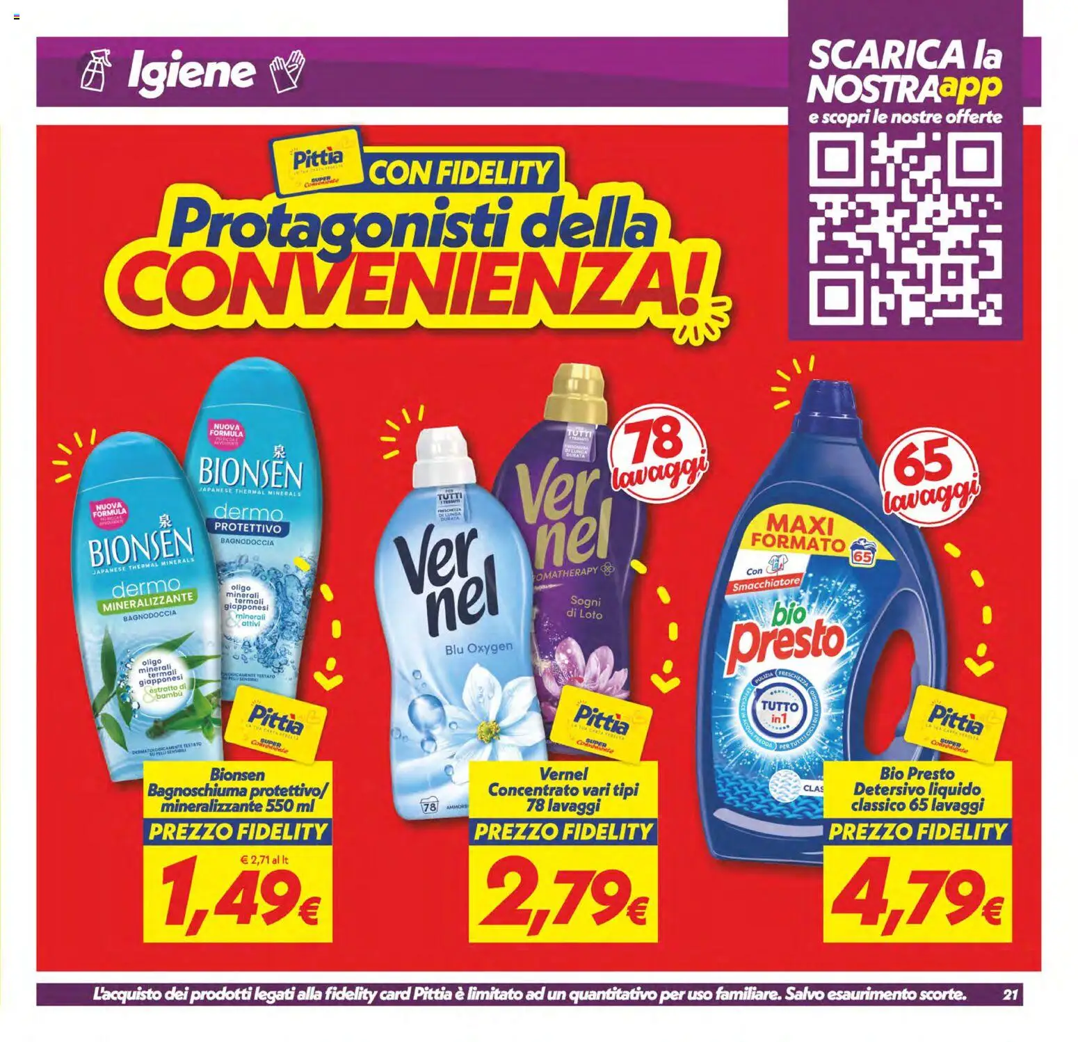 Volantino SuperConveniente del 23/10/2026 | Pagina: 21 | Prodotti: Bagnoschiuma, Smacchiatore, Loto