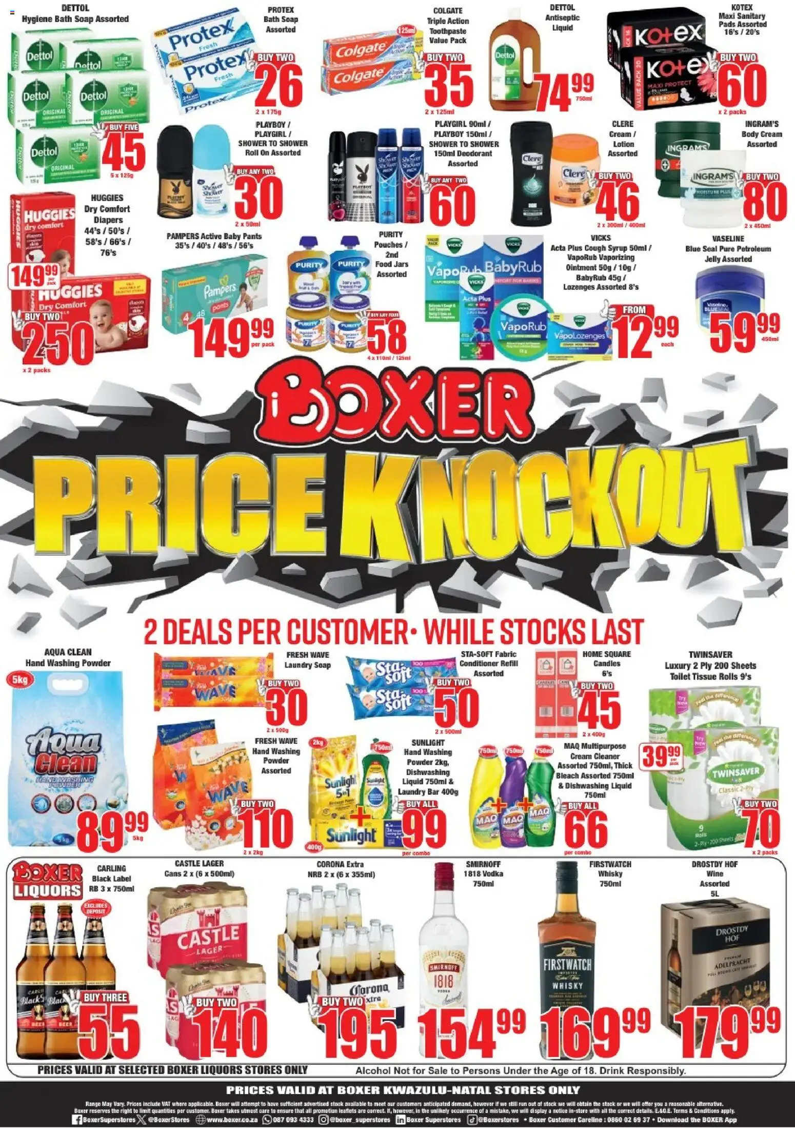 New Boxer catalogue – valid from 08.06.2026 | Page: 8 | Products: Powder, Cream, Petroleum jelly, Toilet paper