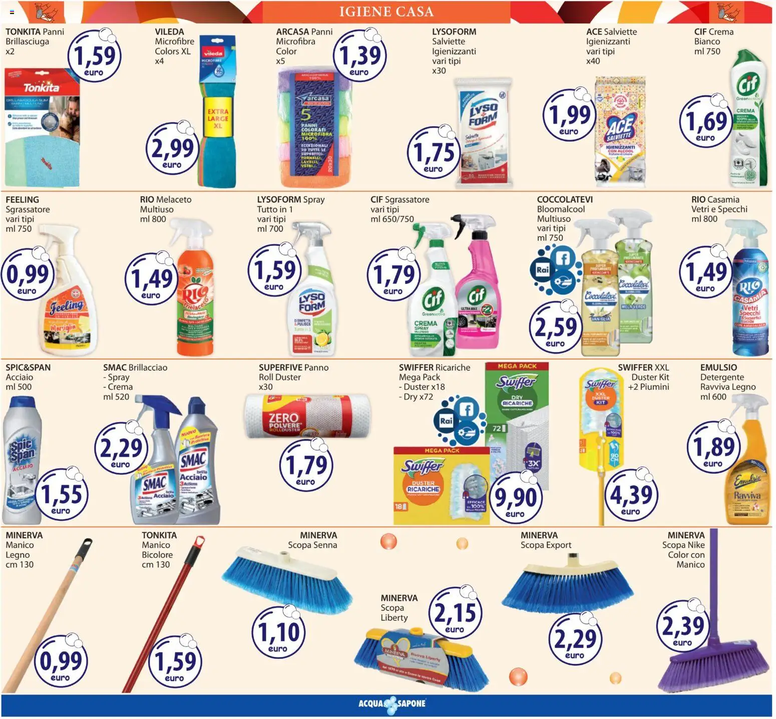 Volantino Acqua e Sapone del 12.03.2026 | Pagina: 15 | Prodotti: Sapone, Detergente, Sgrassatore, Scopa