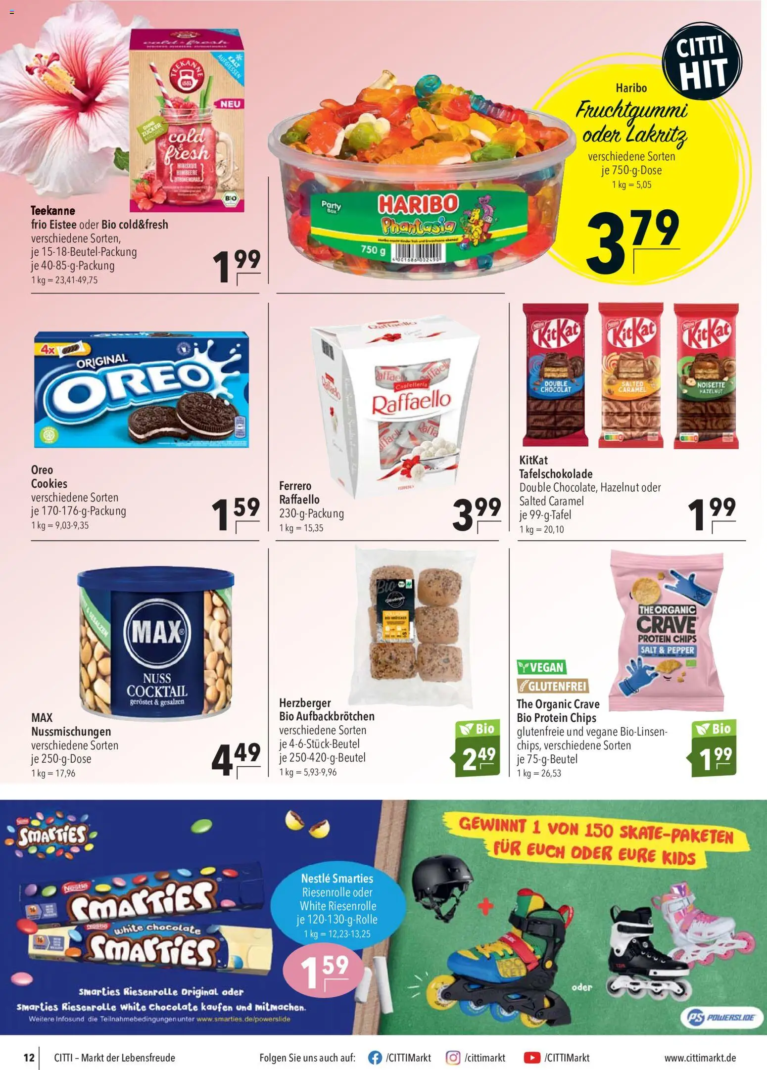 CITTI Markt Prospekt – gültig ab 22.07.2026 | Seite: 14 | Produkte: Raffaello, Haribo, Teekanne, Chips