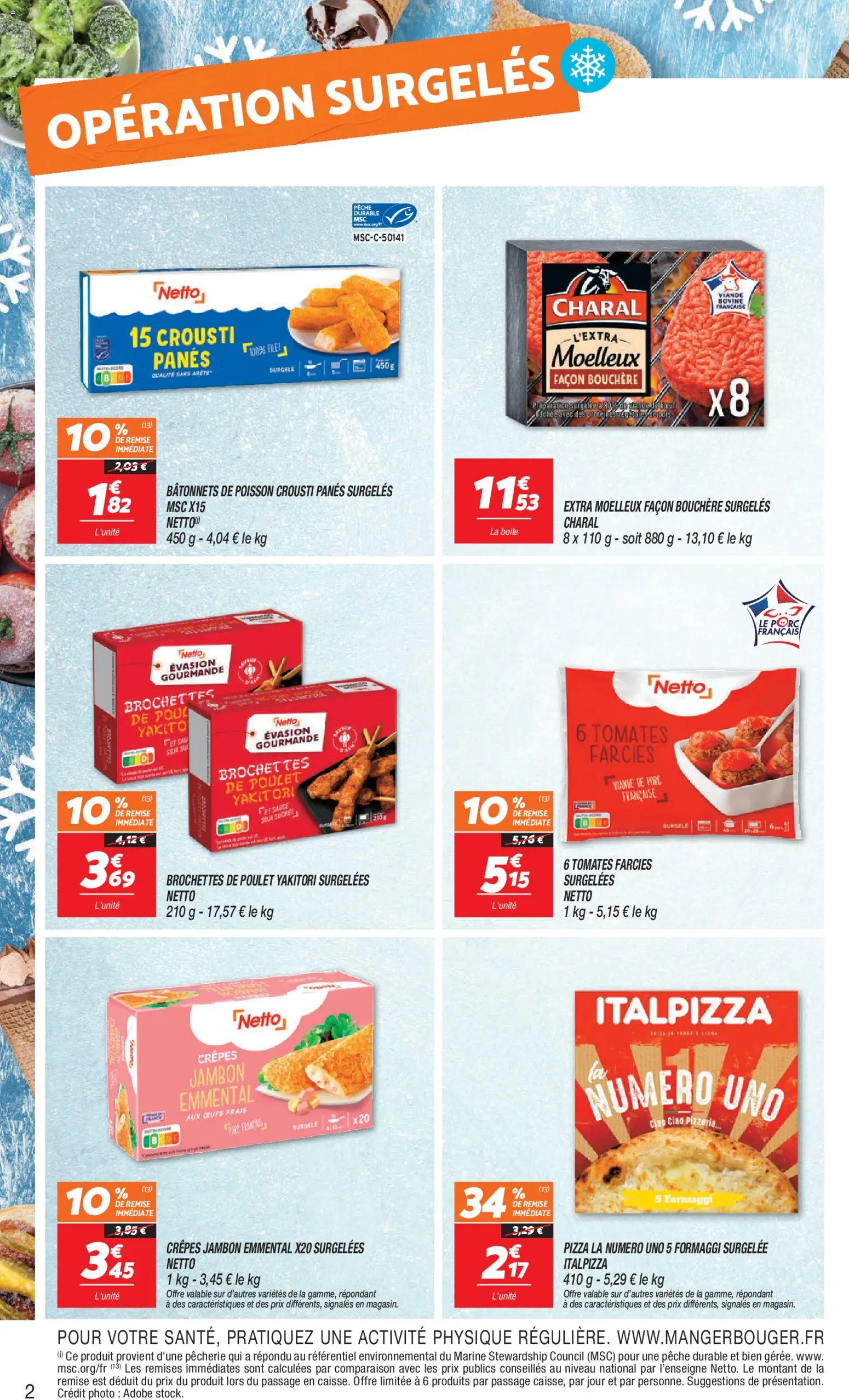 {H1} | Page: 2 | Produits: Pêche, Jambon, Viande, Viande bovine