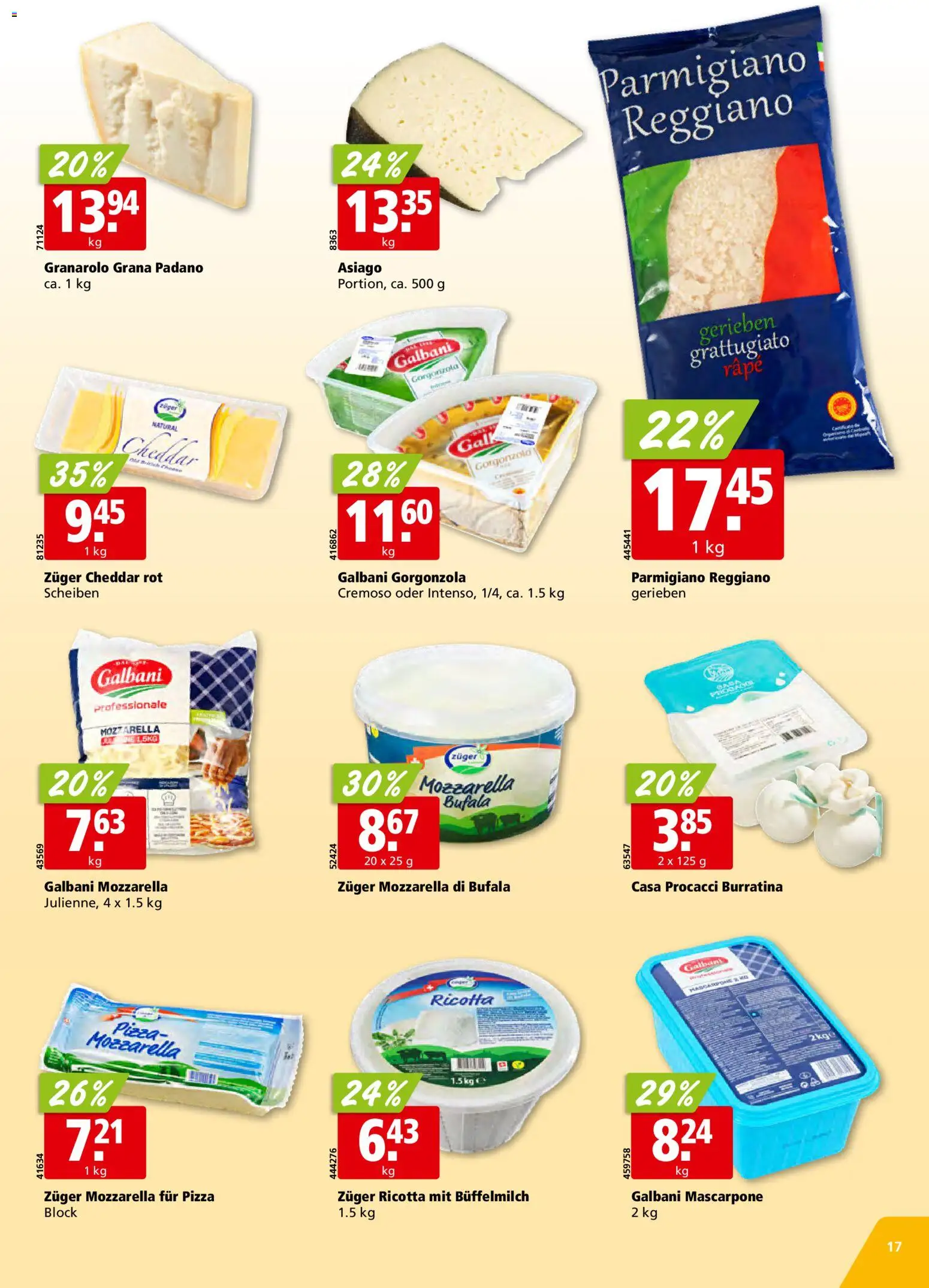 Aligro aktionen – gültig ab 02.11.2026 | Seite: 17 | Produkte: Grana Padano, Mascarpone, Pizza, Ricotta