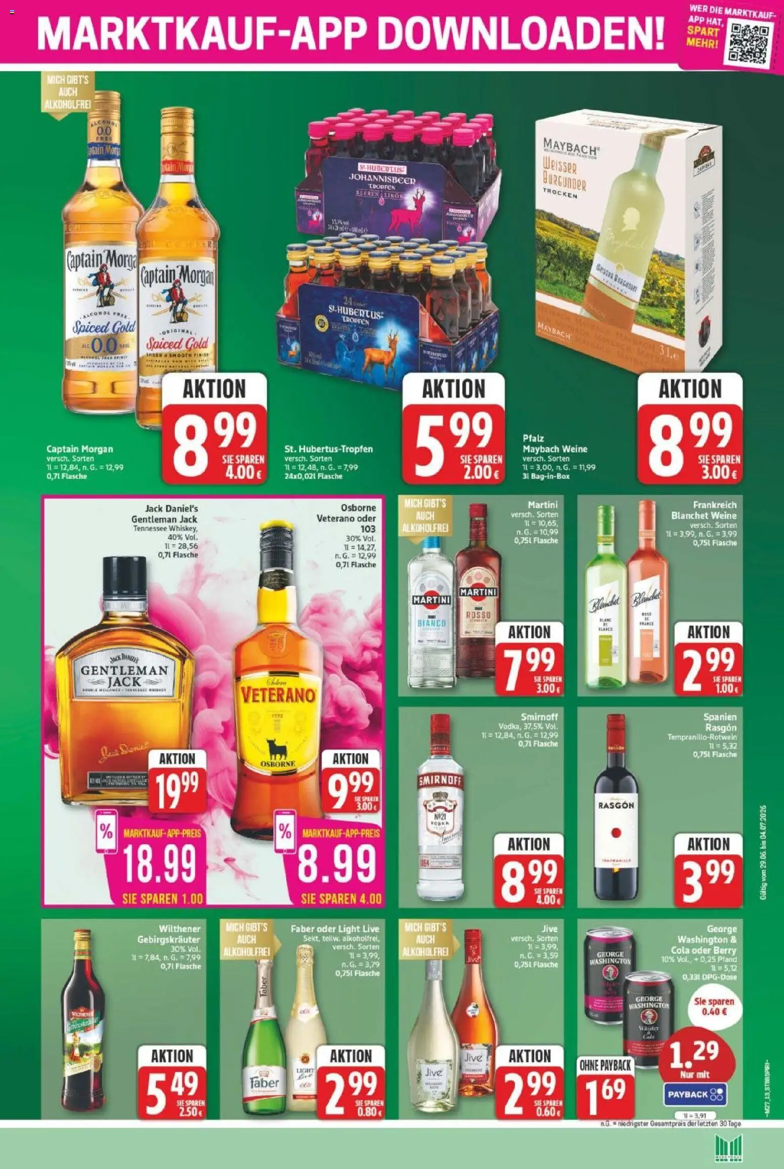 Marktkauf Prospekt – gültig ab 29.06.2026 | Seite: 13 | Produkte: Osborne, Likör, Smirnoff, Captain morgan