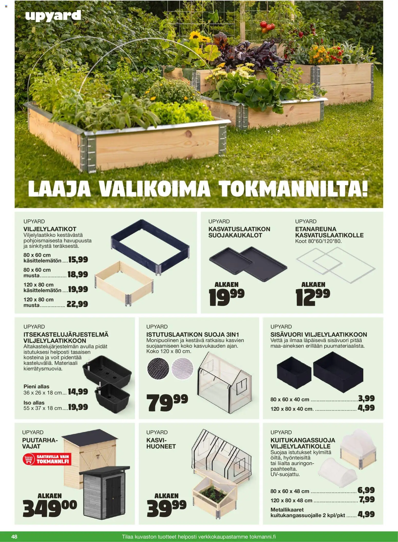 Tokmanni - Kesä 2026 – voimassa 02.04.2026 alkaen | Sivu: 48 | Tuotteet: Viljelylaatikko, Kasvihuone