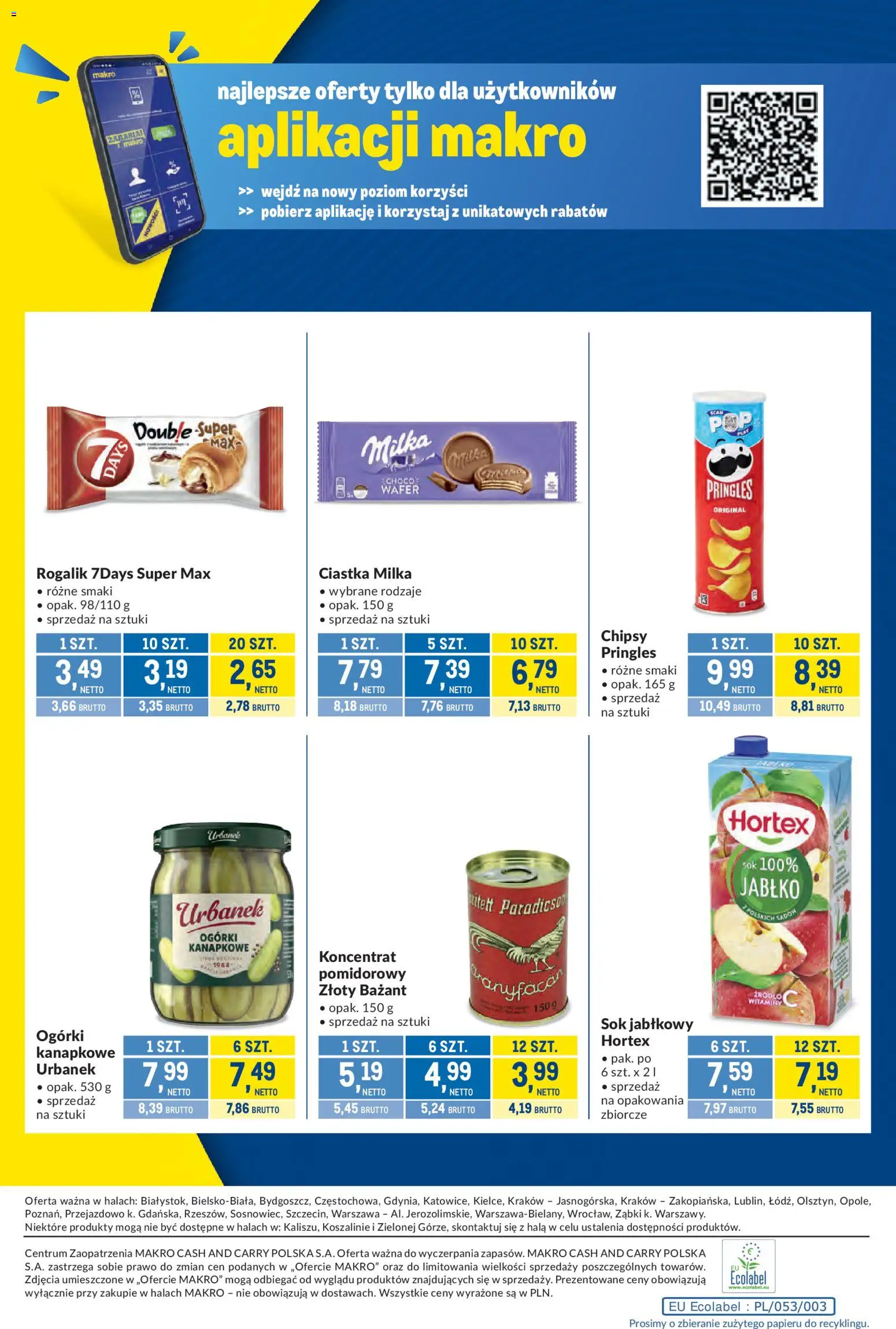 Makro gazetka - Kupujesz więcej płacisz mniej od 27.10.2026 | Strona: 11 | Produkty: Milka, 7days, Sok, Ogórki