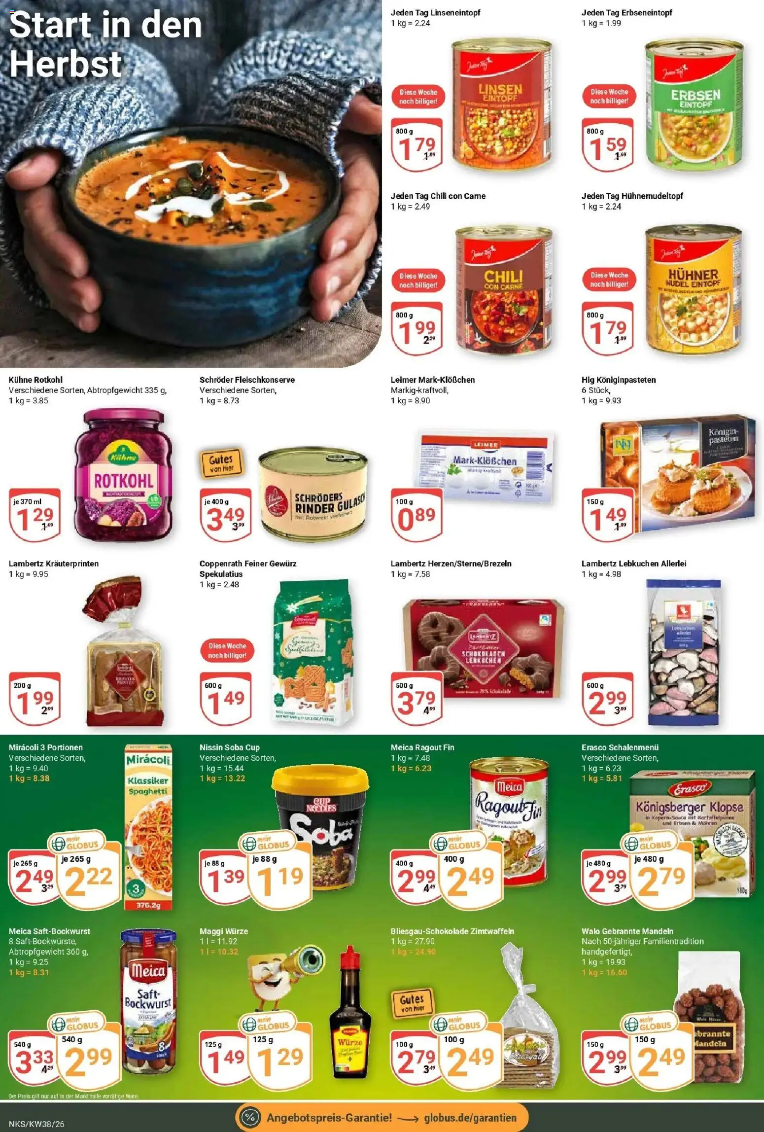 Globus Prospekt Neunkirchen (ab 14.09.2026) » Angebote online | Seite: 16 | Produkte: Maggi, Rotkohl, Mandeln, Chili