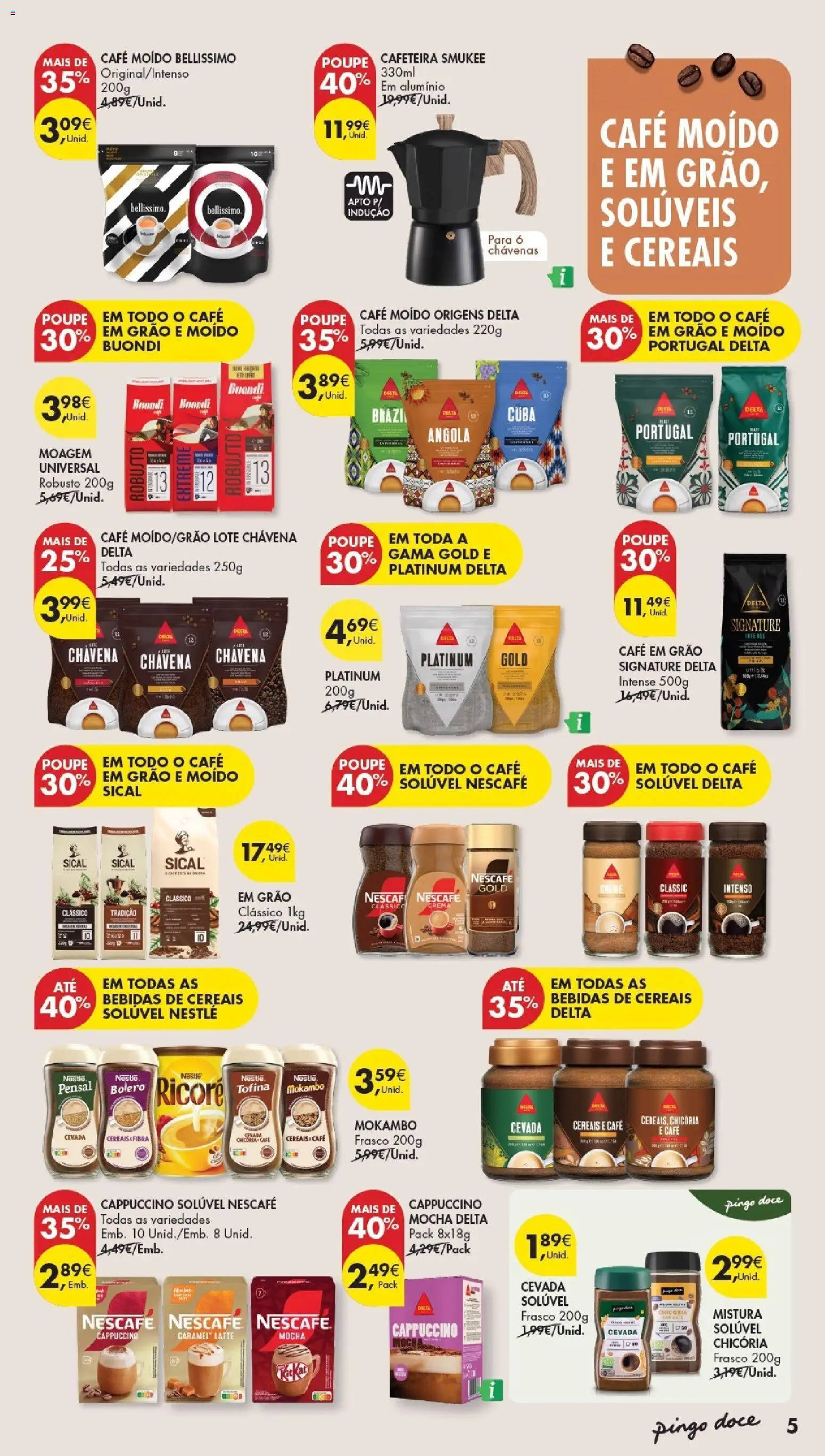 Pingo Doce folheto Bem Estar Especial Beleza Açores │ válido de 13/10/2026 | Página: 5 | Produtos: Café moído, Cappuccino, Chávenas, Nestlé
