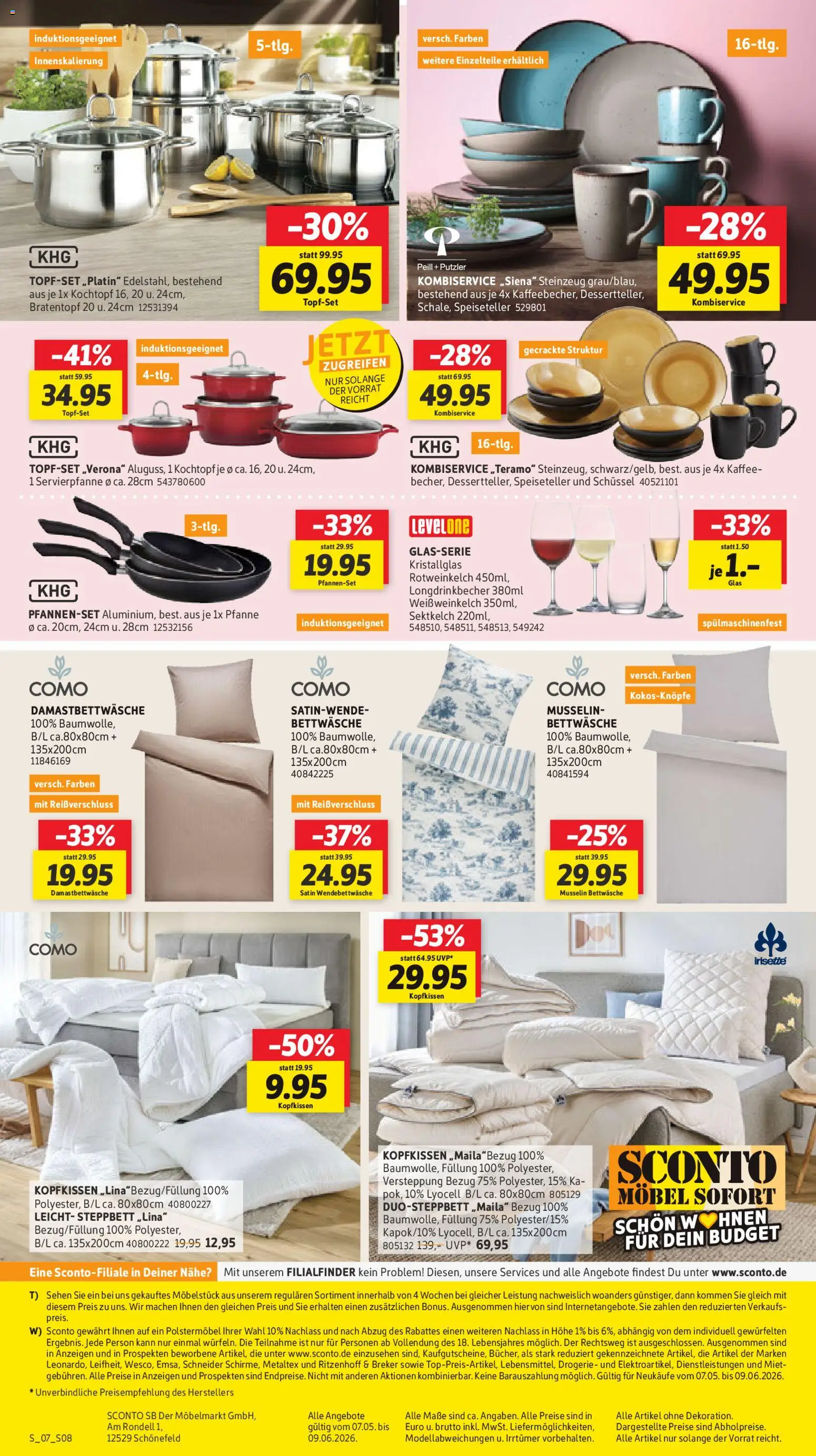Sconto Prospekt 	 – gültig ab 07.05.2026 | Seite: 8 | Produkte: Kaffee, Bettwäsche, Kopfkissen