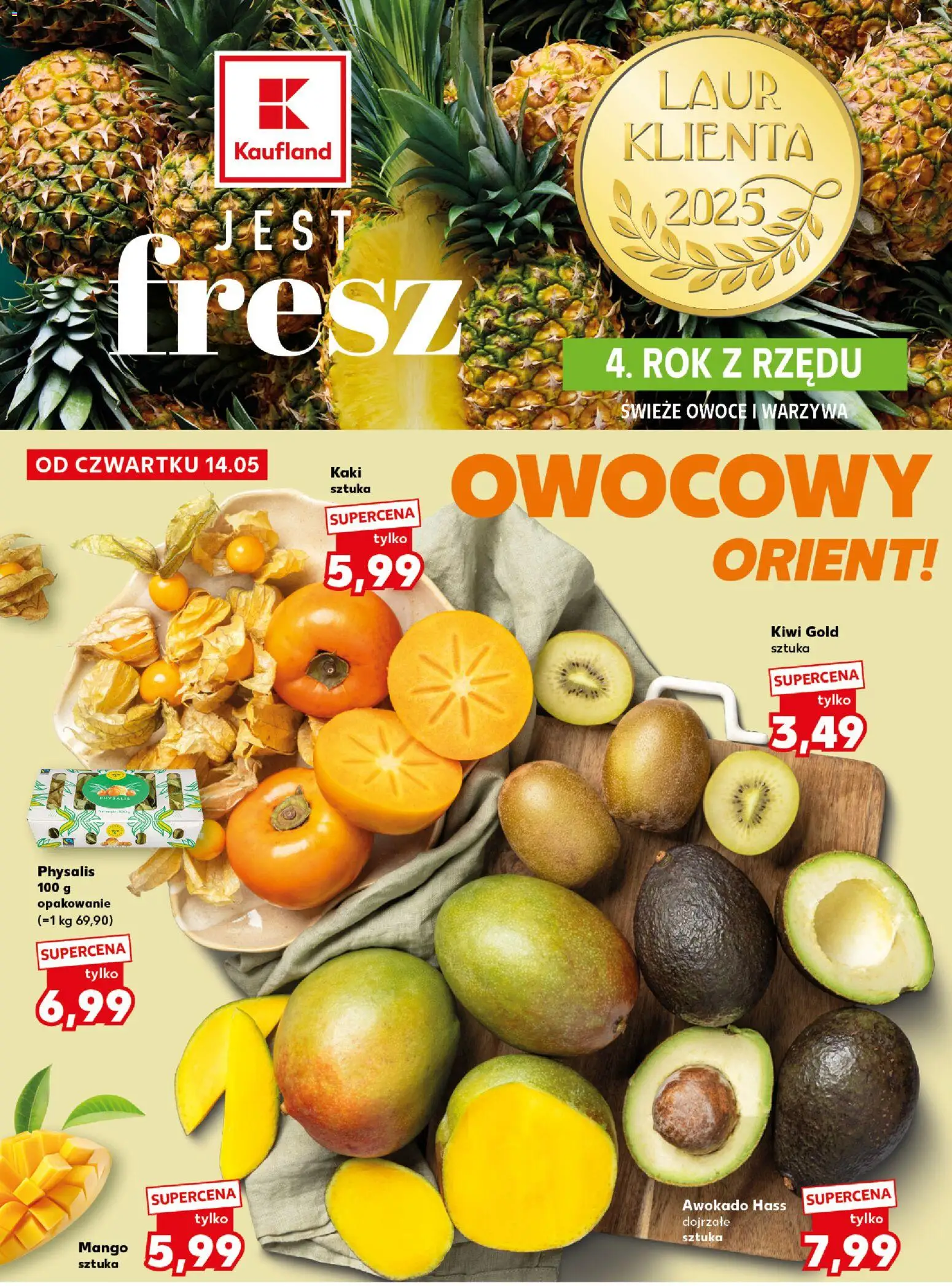 Kaufland Polsko leták - Mocny start od 18.05.2026 | Strana: 10 | Produkty: Mango, Physalis, Kiwi