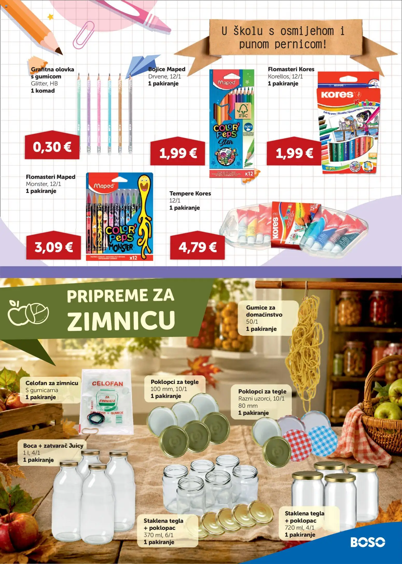Boso katalog | vrijedi od 13.08.2026 | Stranica: 13 | Proizvodi: Celofan, Gumice, Tempere, Flomasteri