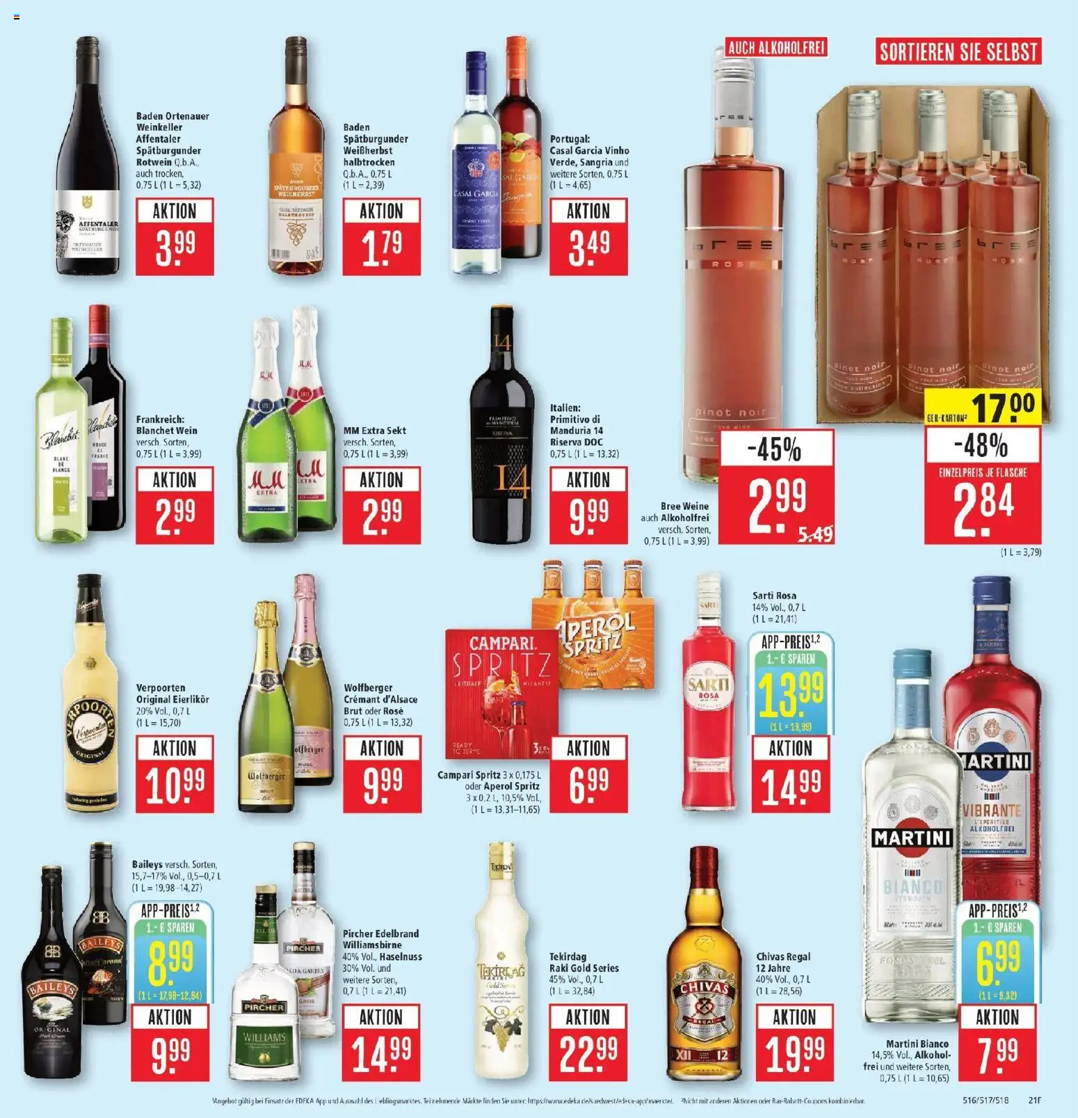 Marktkauf Prospekt Schorndorf (ab 10.08.2026) » Angebote online | Seite: 25 | Produkte: Martini, Campari, Bree, Wein