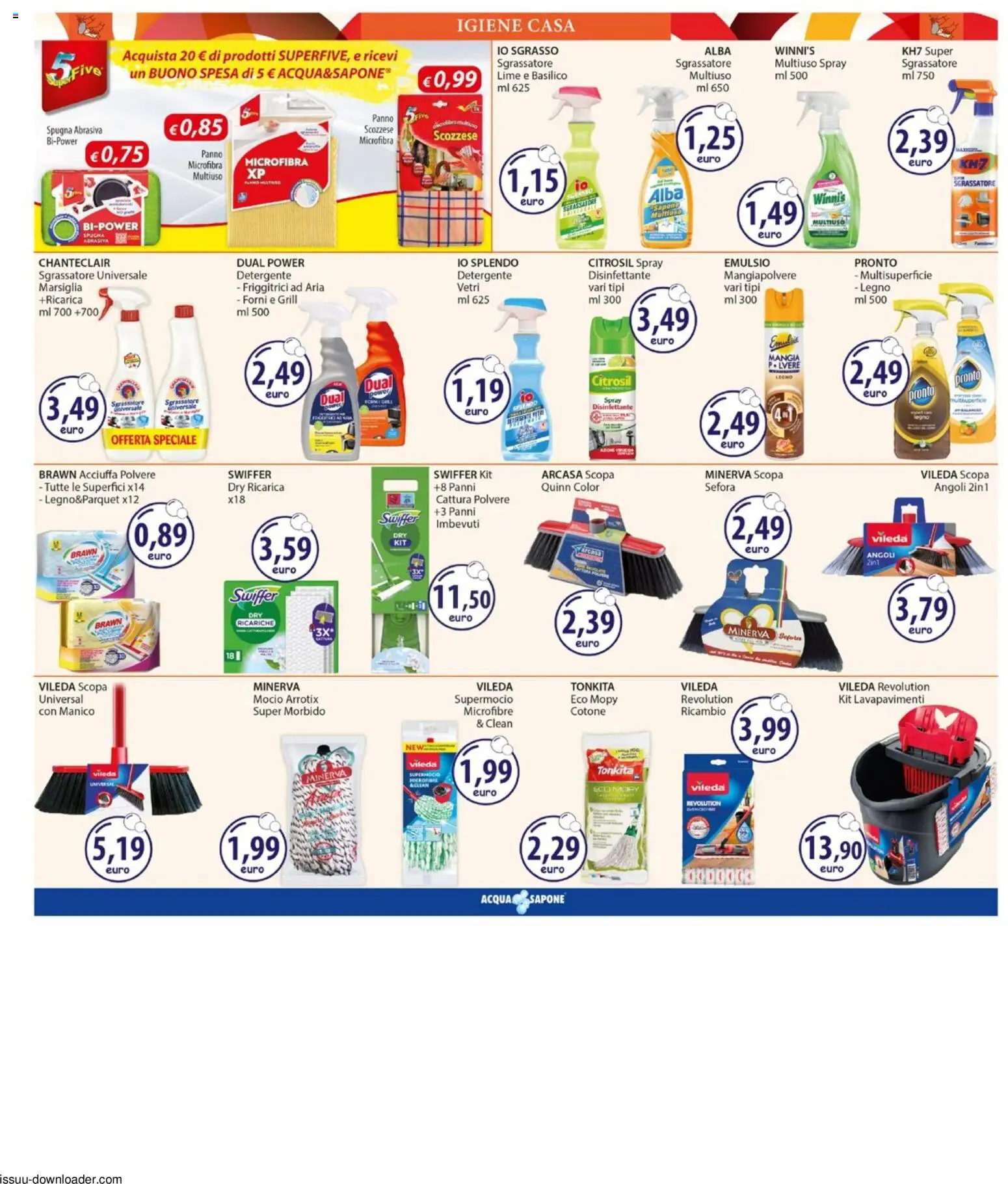 Volantino Acqua e Sapone del 15.06.2026 | Pagina: 15 | Prodotti: Mocio, Lime, Basilico, Scopa
