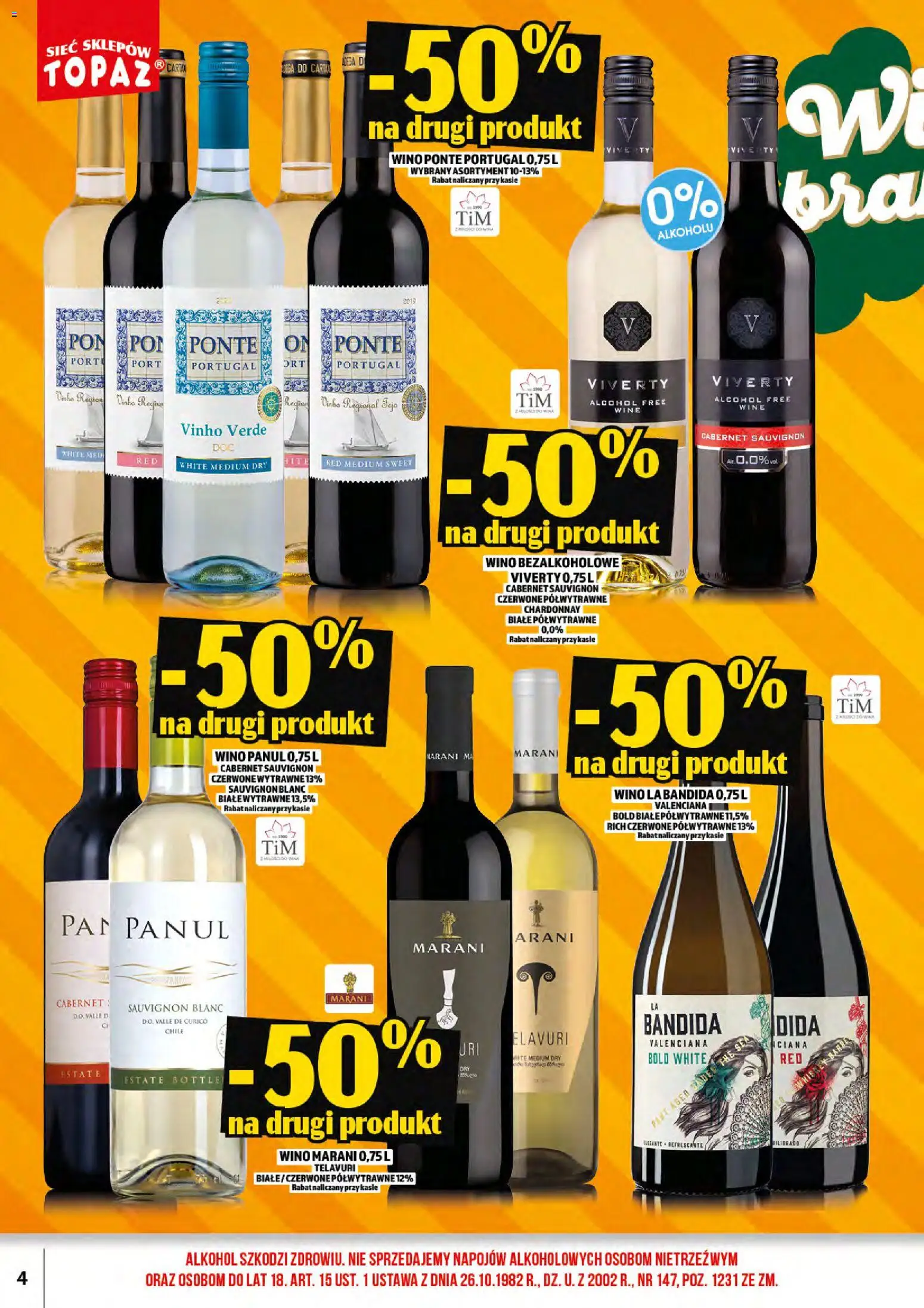Topaz gazetka alkoholowa od 17.07.2026 | Strona: 6 | Produkty: Wino bezalkoholowe, Chardonnay, Wino, Alkohol