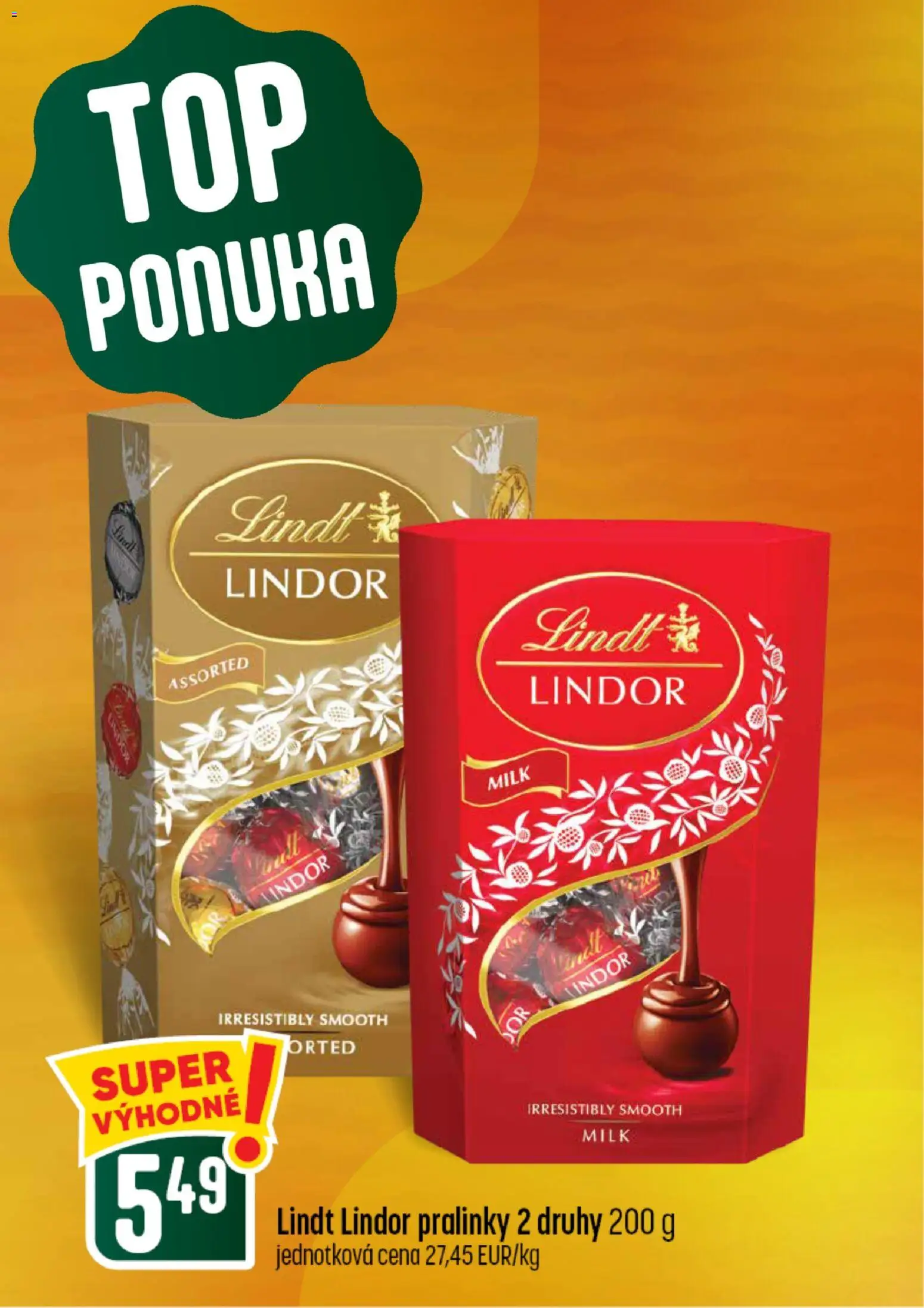 Nové COOP Jednota akcie – leták je platný od 10.09.2026 | Strana: 5 | Produkty: Lindor, Lindt