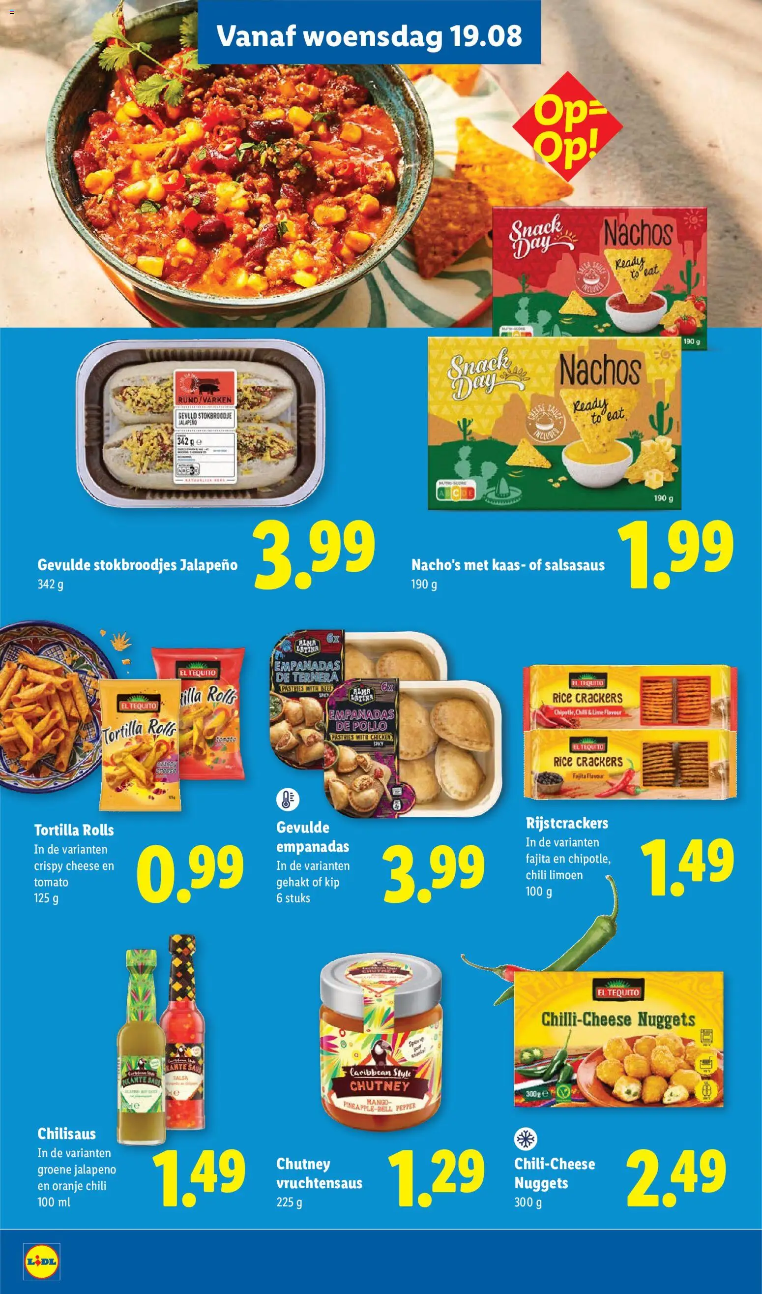 {H1} | Pagina: 21 | Producten: Crackers, Tortilla, Chili, Kip