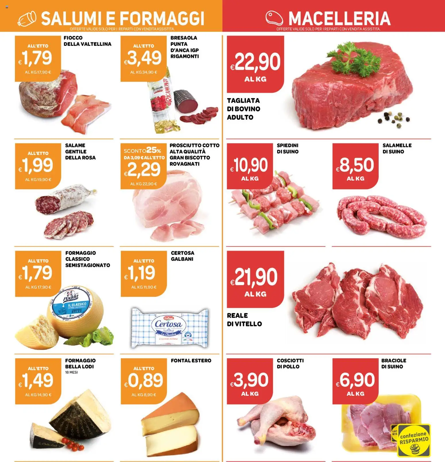 Volantino Ekom del 11/08/2026 | Pagina: 9 | Prodotti: Pollo, Suino, Prosciutto, Vitello