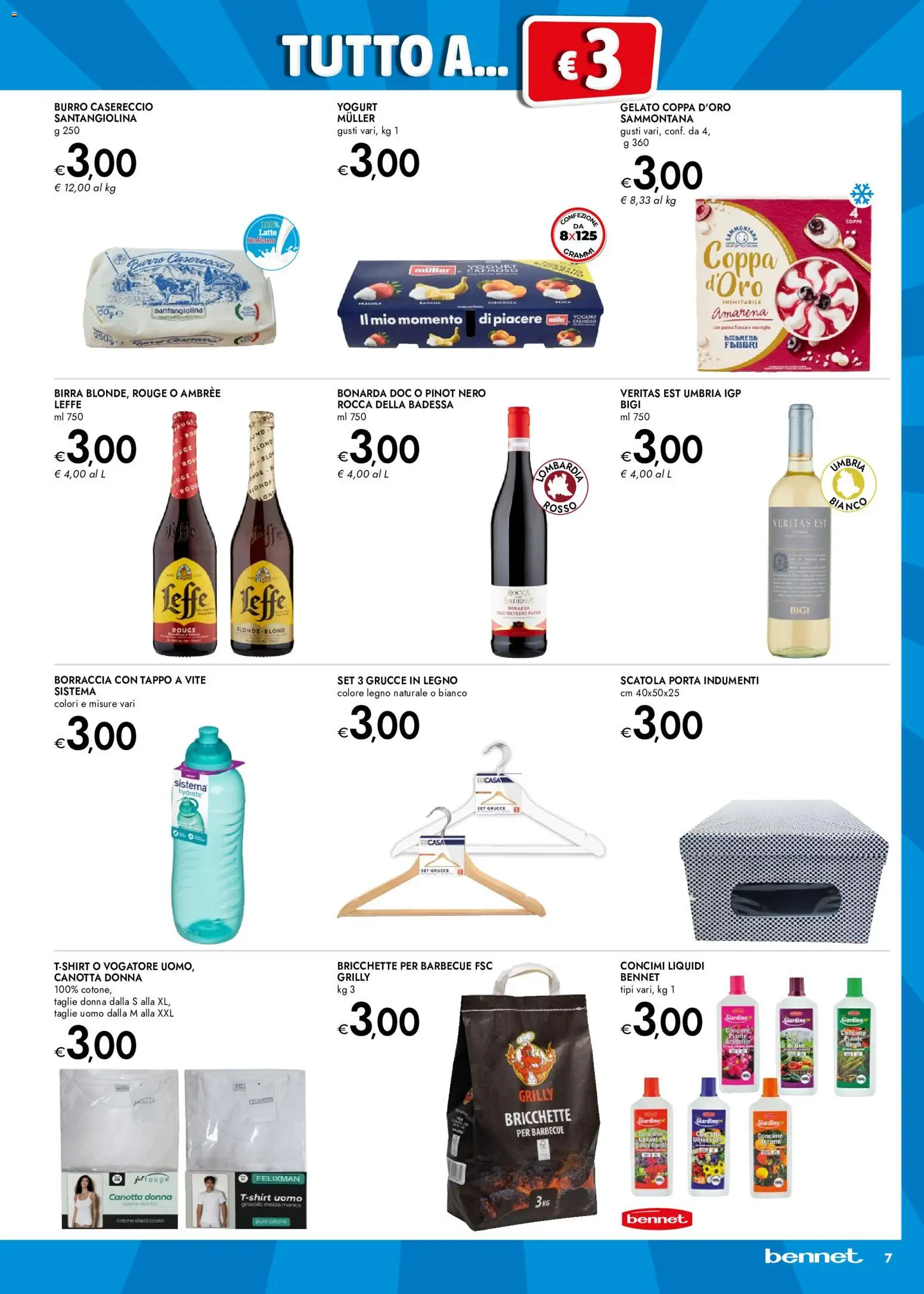 Volantino bennet del 09/07/2026 | Pagina: 7 | Prodotti: Concime, Canotta, Gelato, Scatola
