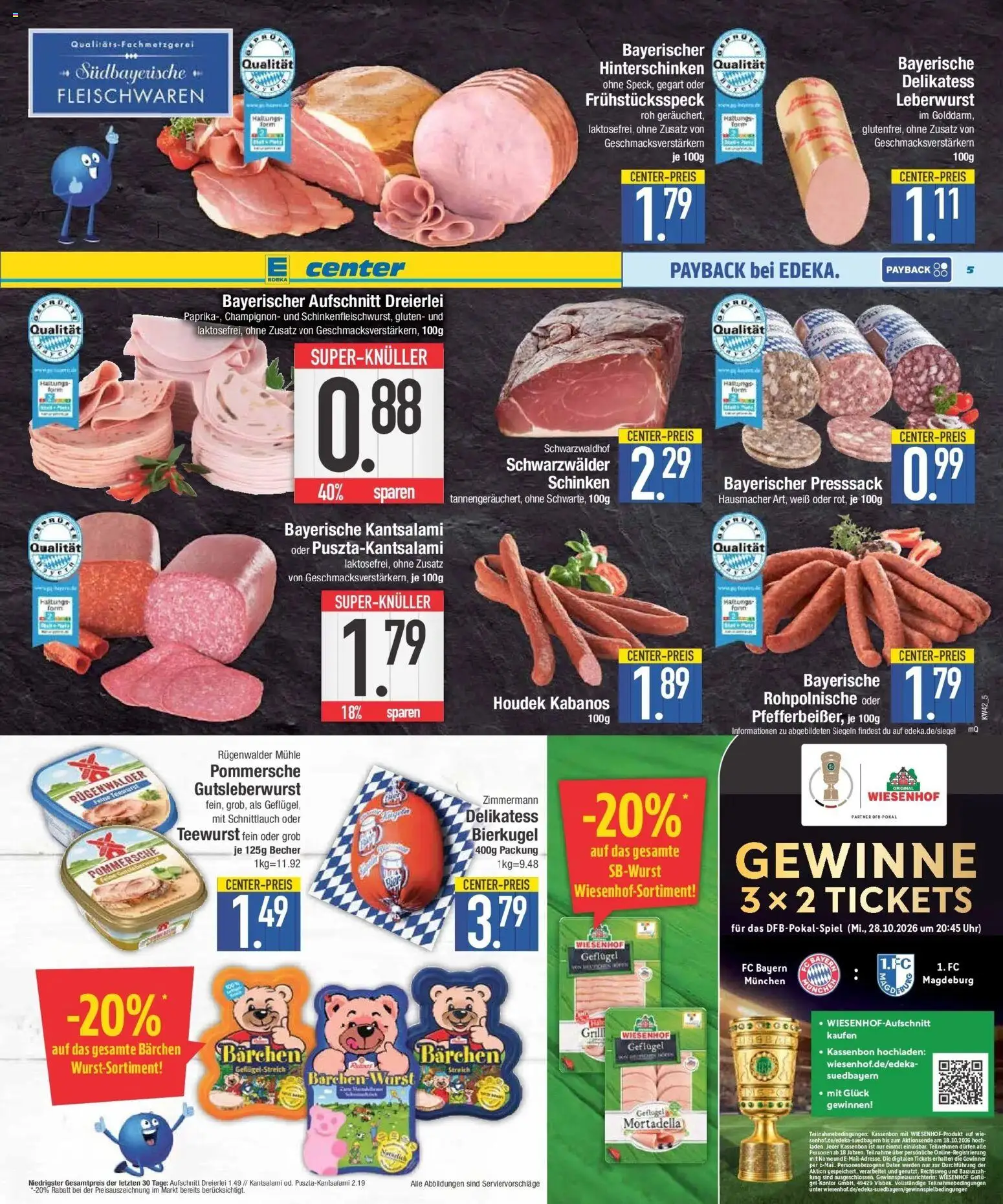 E center Prospekt Unterhaching (ab 12.10.2026) zum Blättern | Seite: 5 | Produkte: Mühle, Schinken, Uhr