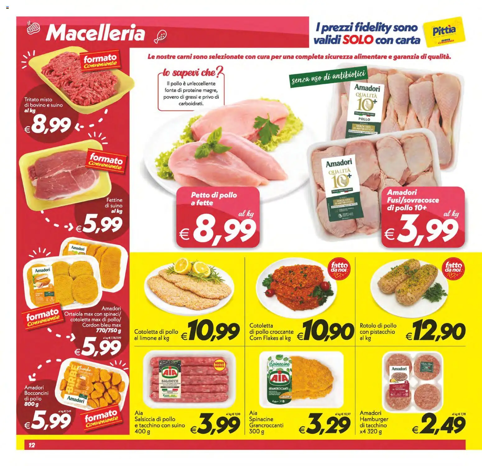 Volantino SuperConveniente del 22/09/2026 | Pagina: 12 | Prodotti: Petto di Pollo, Pollo, Limone, Salsicce
