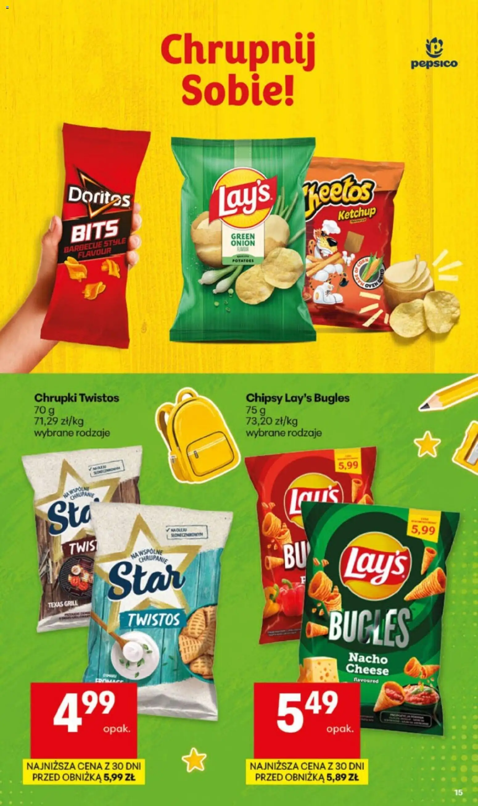 Delikatesy Centrum gazetka - Szkoła od 20.08.2026 | Strona: 15 | Produkty: Ketchup, Chrupki, Grill, Doritos