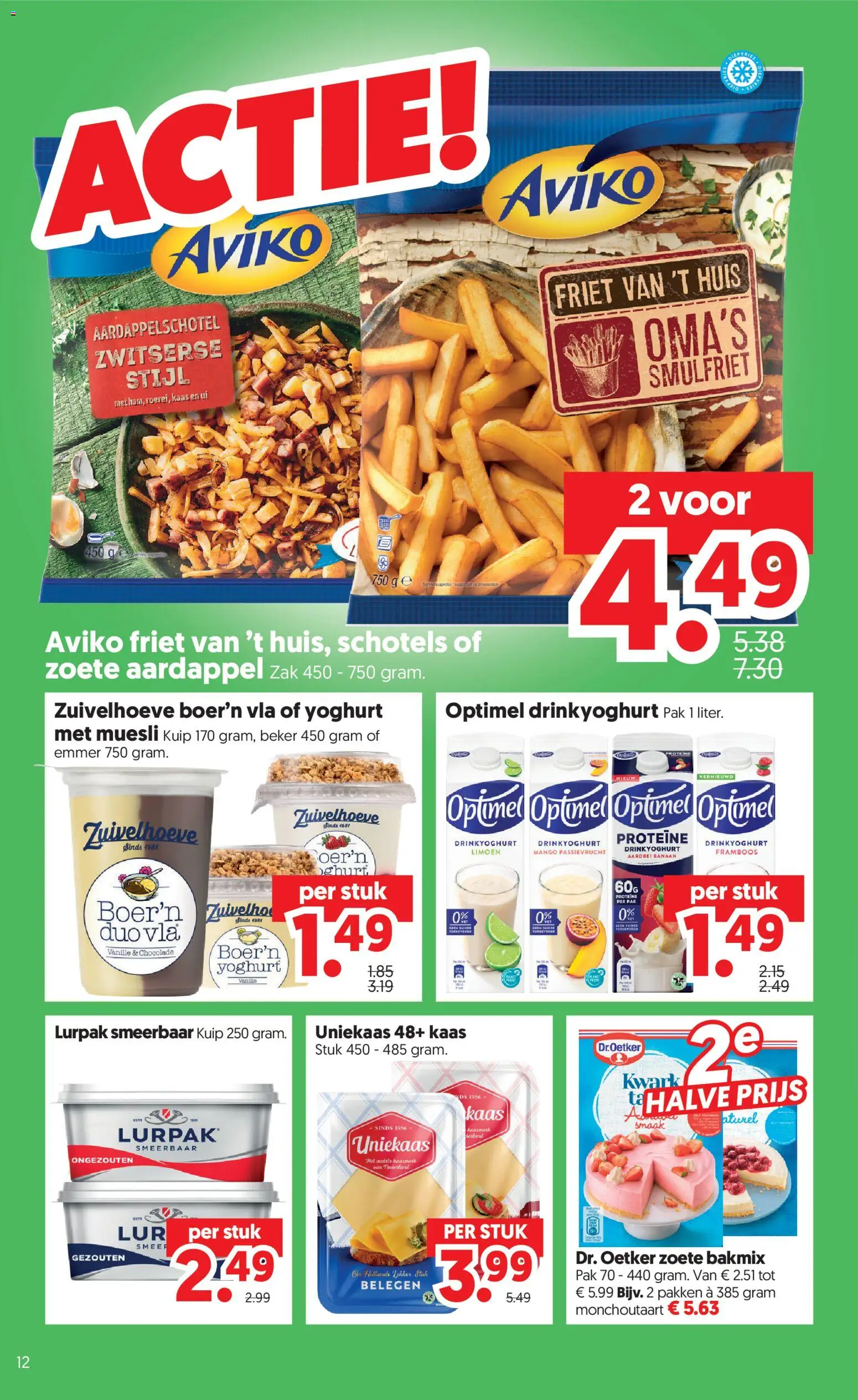 {H1} | Pagina: 12 | Producten: Yoghurt, Chocolade, Zak, Muesli
