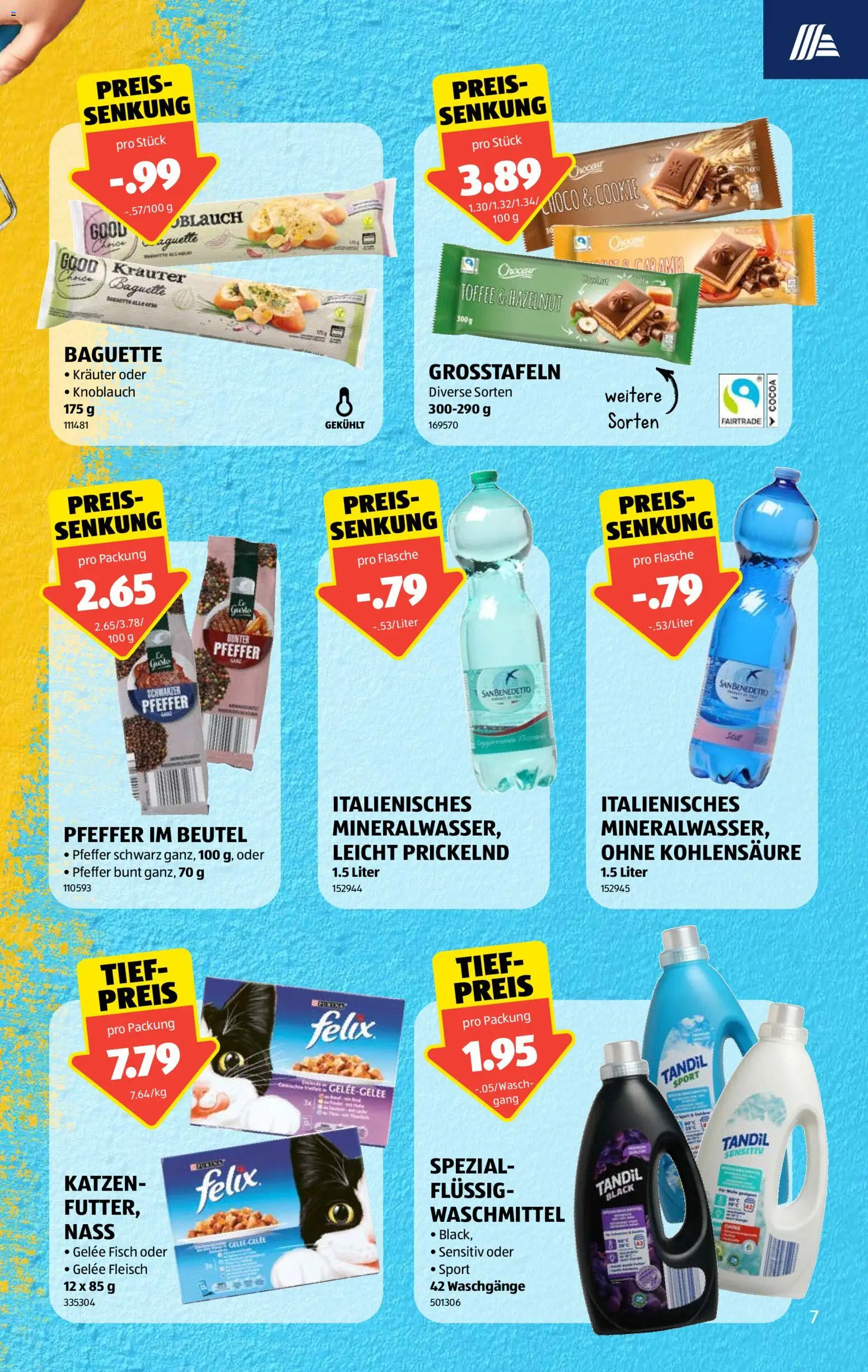 Aldi aktionen – gültig ab 23.07.2026 | Seite: 7 | Produkte: Waschmittel, Fisch, Knoblauch, Pfeffer