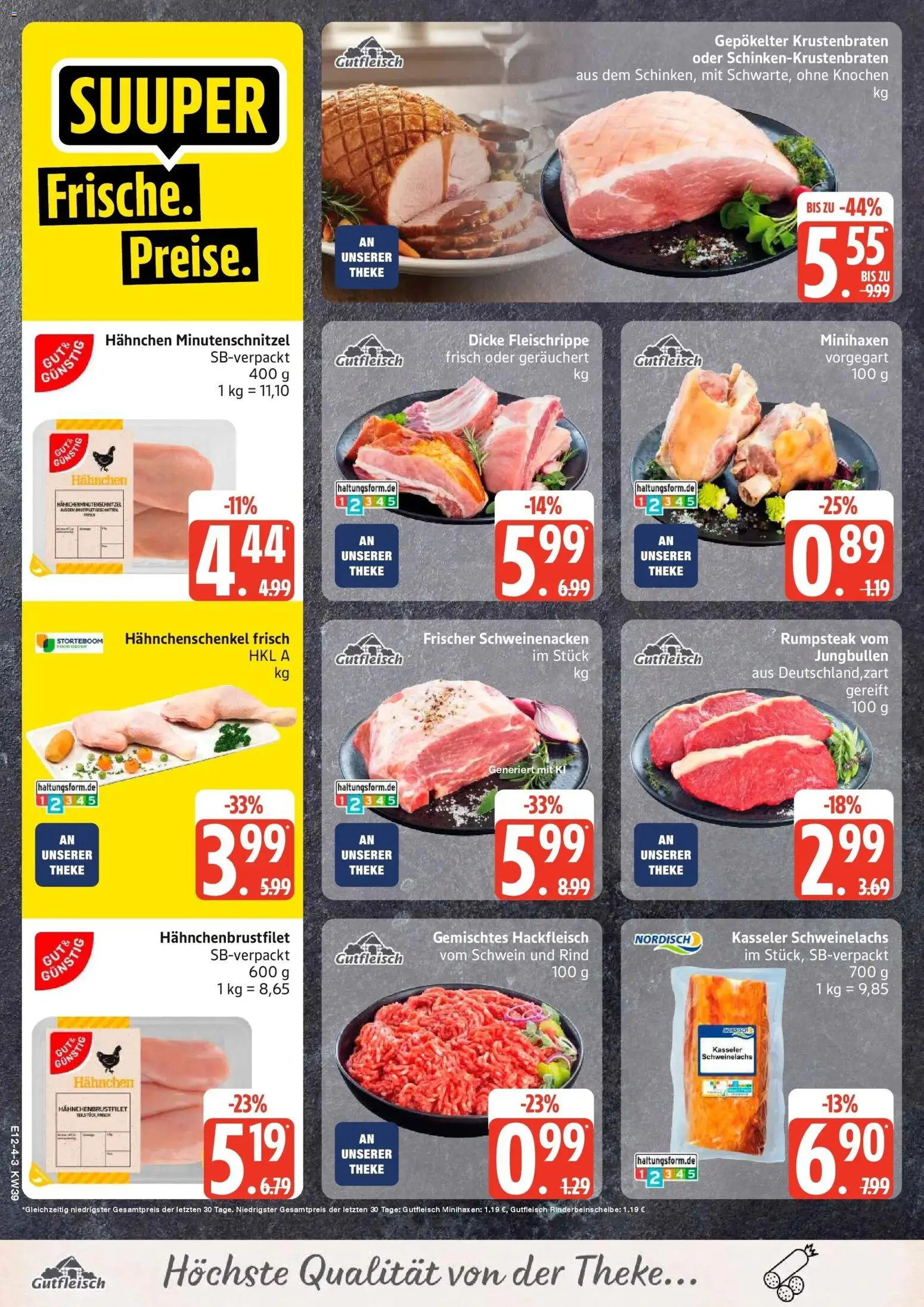 Edeka Prospekt Norderstedt (ab 21.09.2026) » Angebote Online | Seite: 4 | Produkte: Rumpsteak, Hahnchen, Theke, Krustenbraten
