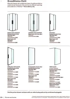 Preview of B&Q - Bathrooms valid from 16/12/2025 | Page: 224 | Products: Shower, Door, Doors