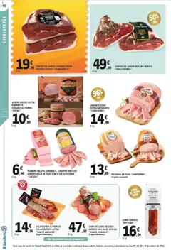 Vista previa E.Leclerc Mega Sorteo válido desde el 07/10/2026 | Página: 16 | Productos: Jamón serrano, Aceitunas, Lomo, Pavo