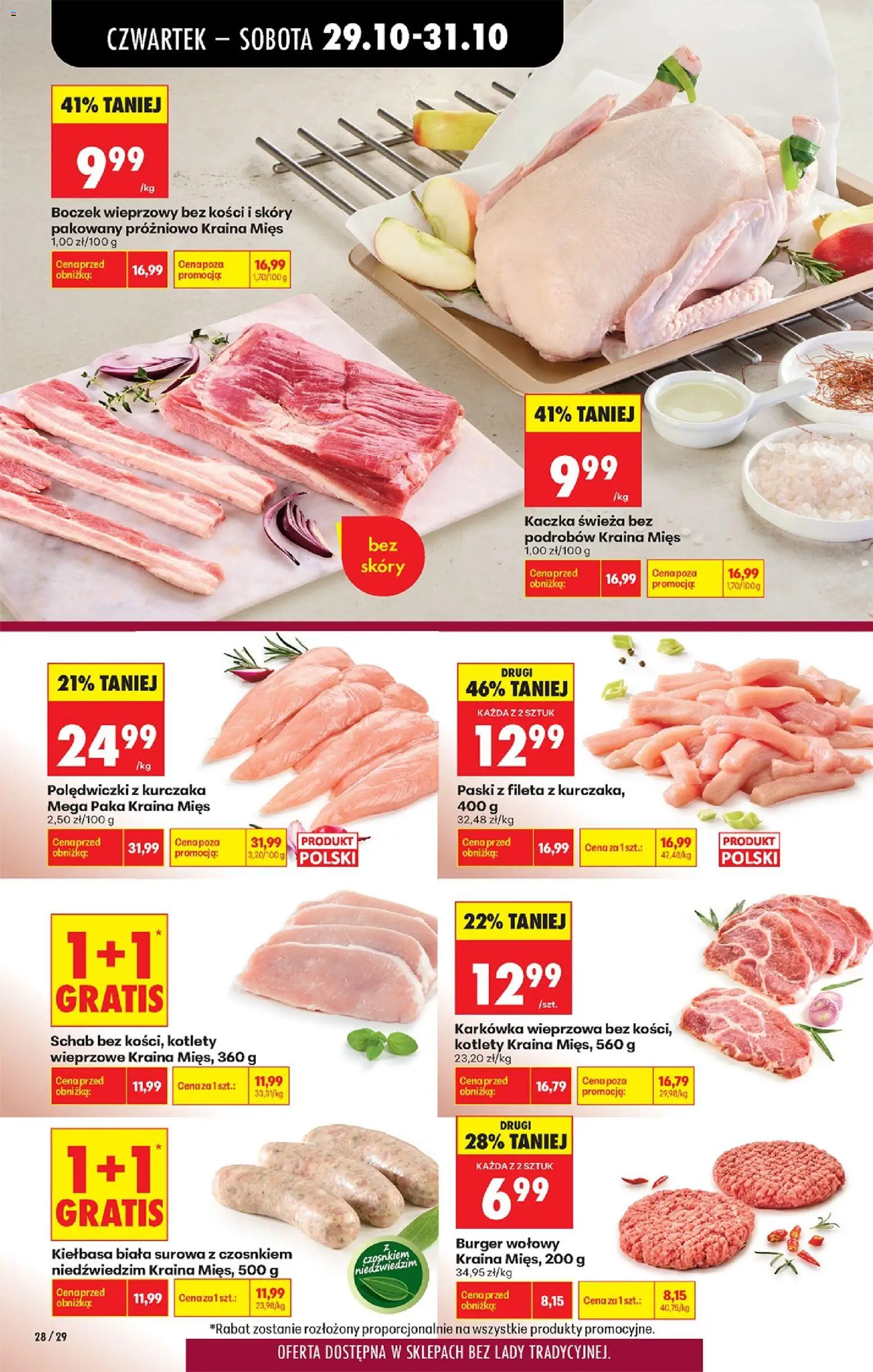 Biedronka Polsko leták - Codziennie niskie ceny od 29.10.2026 | Strana: 42 | Produkty: Burger