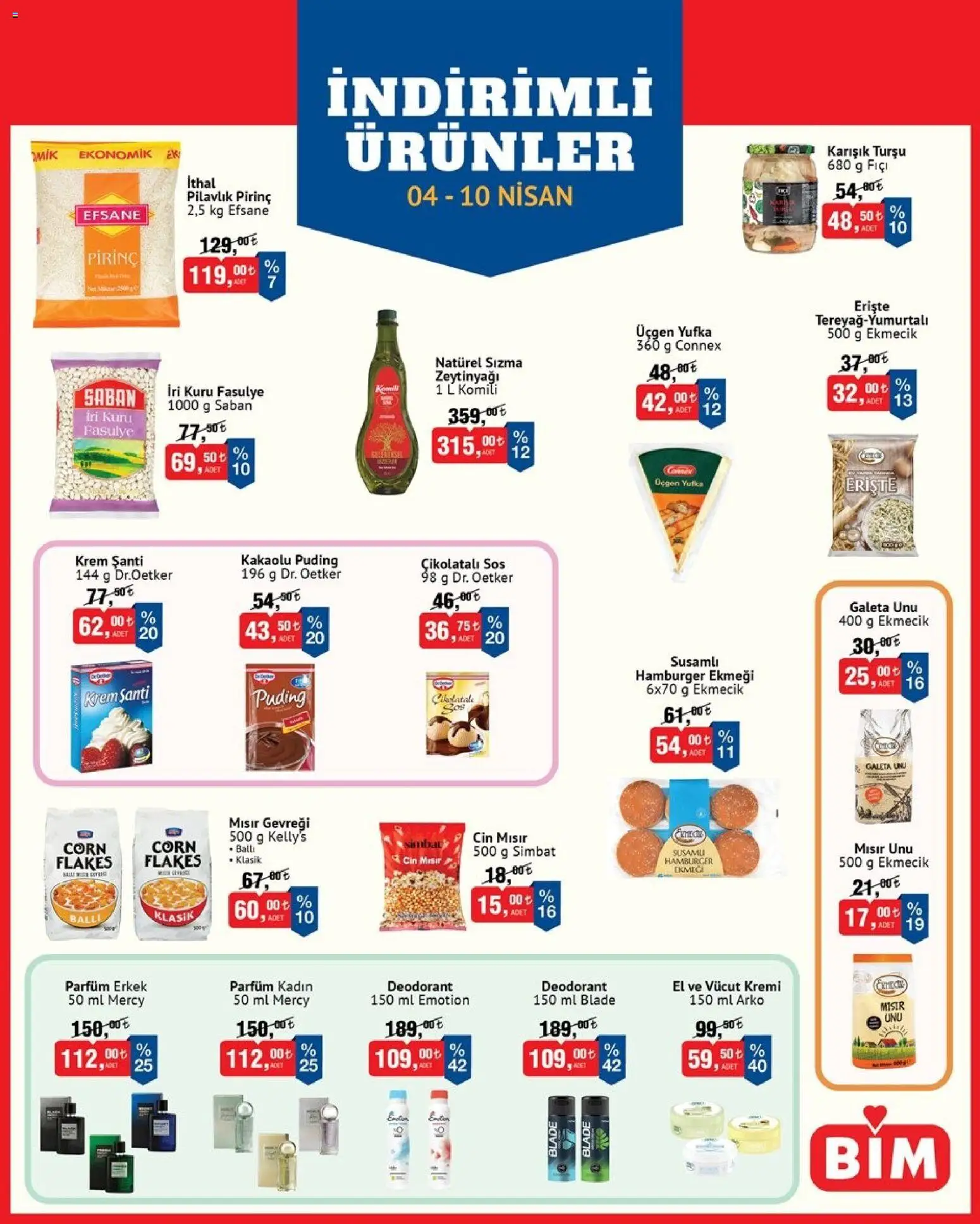 BİM - İndirimli Ürünler - 04.04.2026 tarihinden itibaren geçerlidir | Sayfa: 2 | Ürünler: Fasulye, Vücut kremi, Deodorant, Parfüm