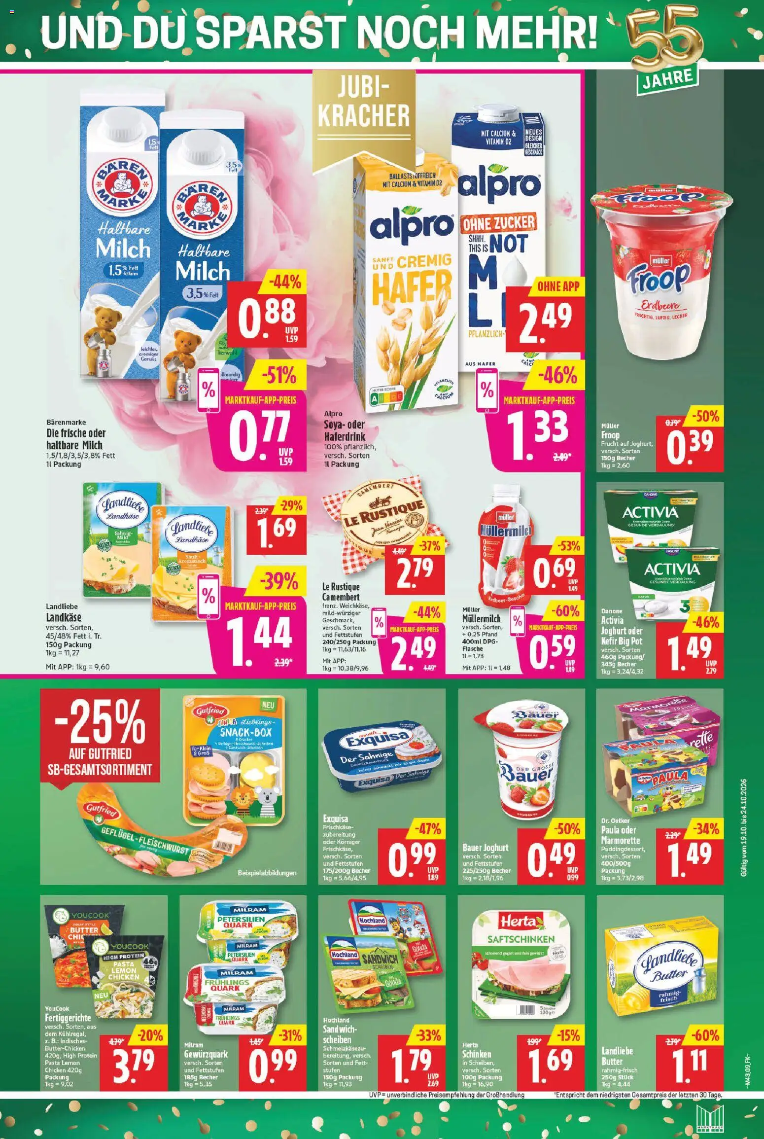 Marktkauf Prospekt – gültig ab 19.10.2026 | Seite: 9 | Produkte: Kefir, Haltbare milch, Milram, Frischkase