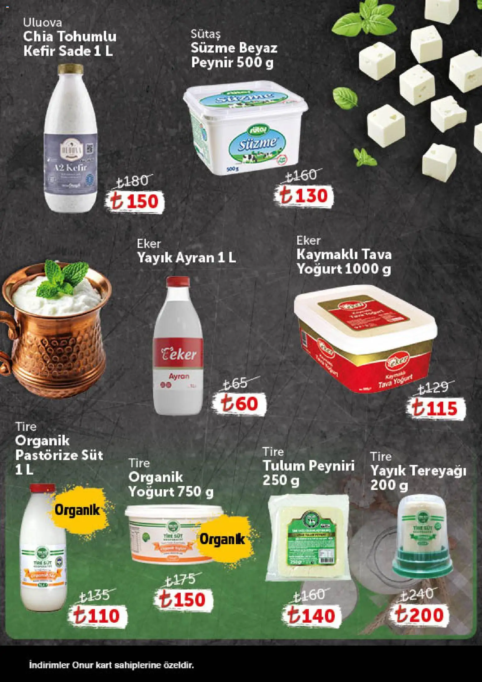Onur Market - Katalog Gurme - 13 Ekim 2026 tarihinden itibaren geçerlidir | Sayfa: 4 | Ürünler: Süt, Tereyağı, Yoğurt, Tulum