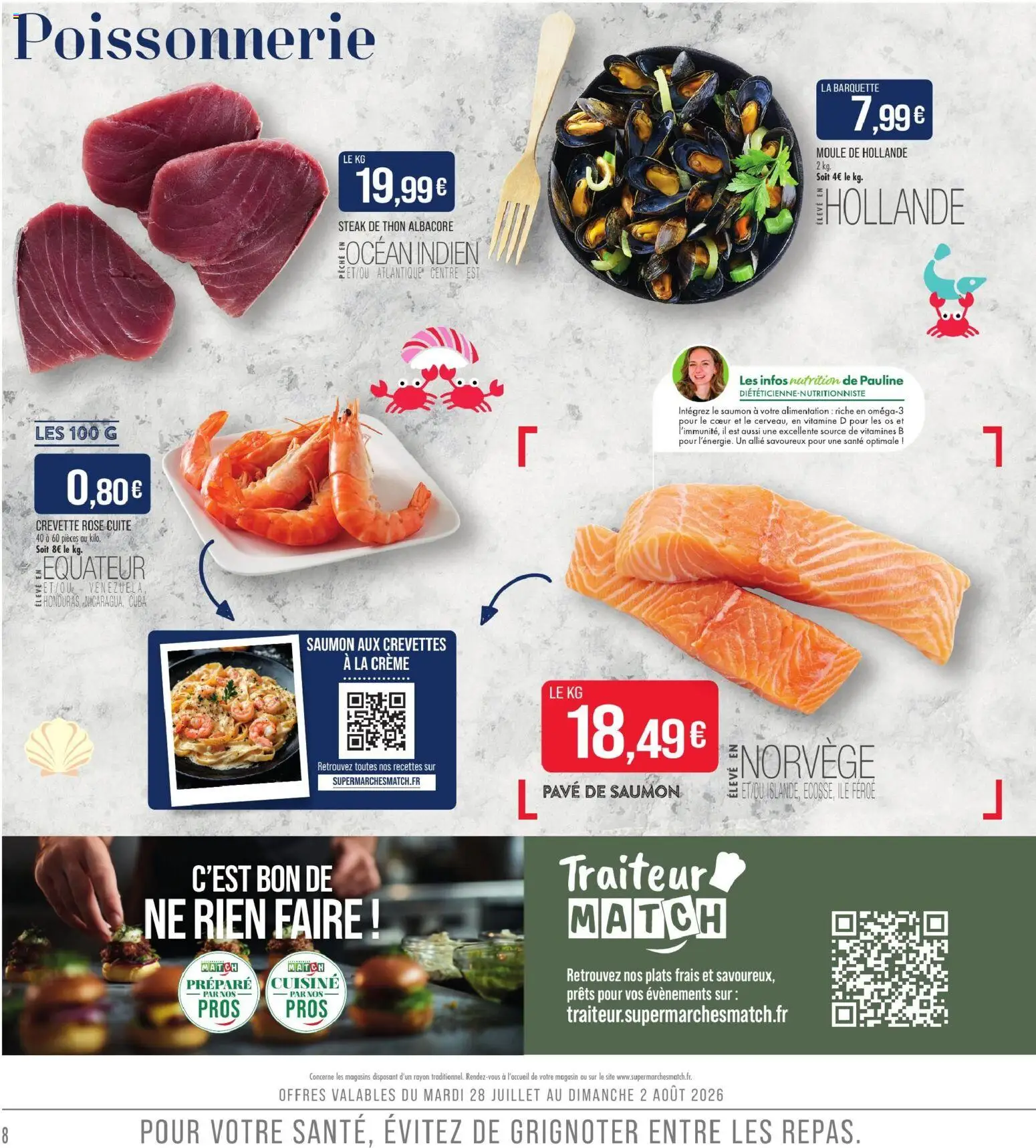 {H1} | Page: 8 | Produits: Alimentation, Crevettes, Thon, Crème