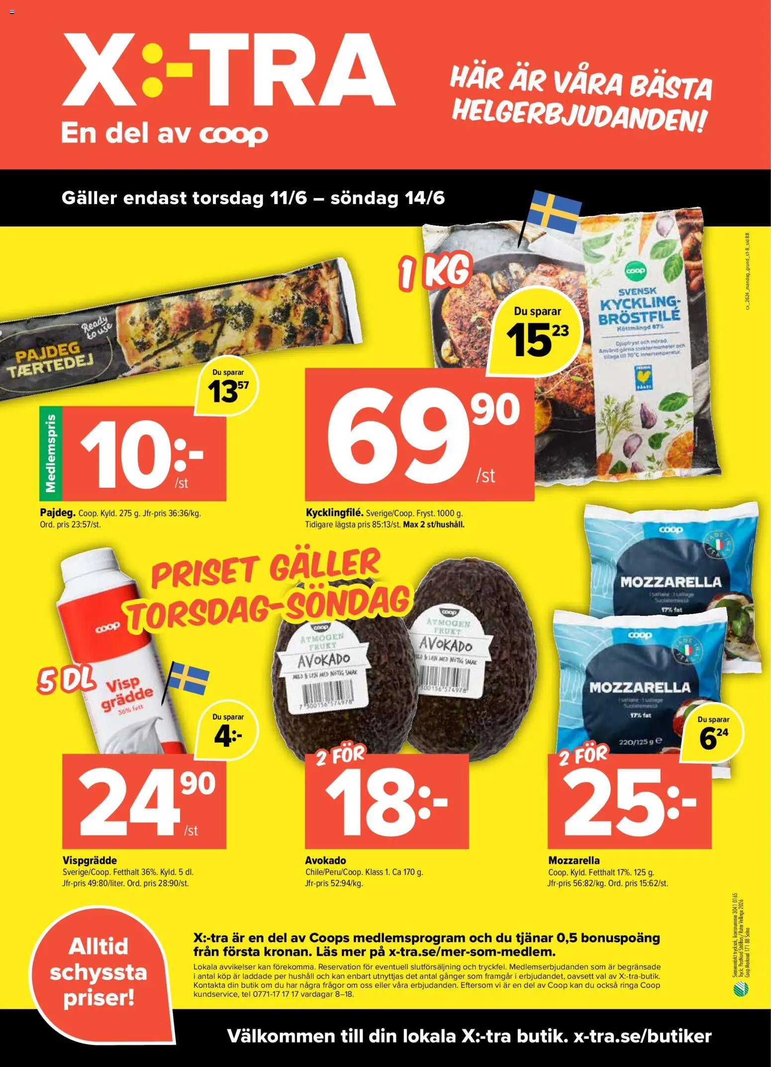 Coop X:-TRA reklamblad aktuell från 08.06.2026 | Sida: 8 | Produkter: Visp, Galler, Grädde, Vispgrädde
