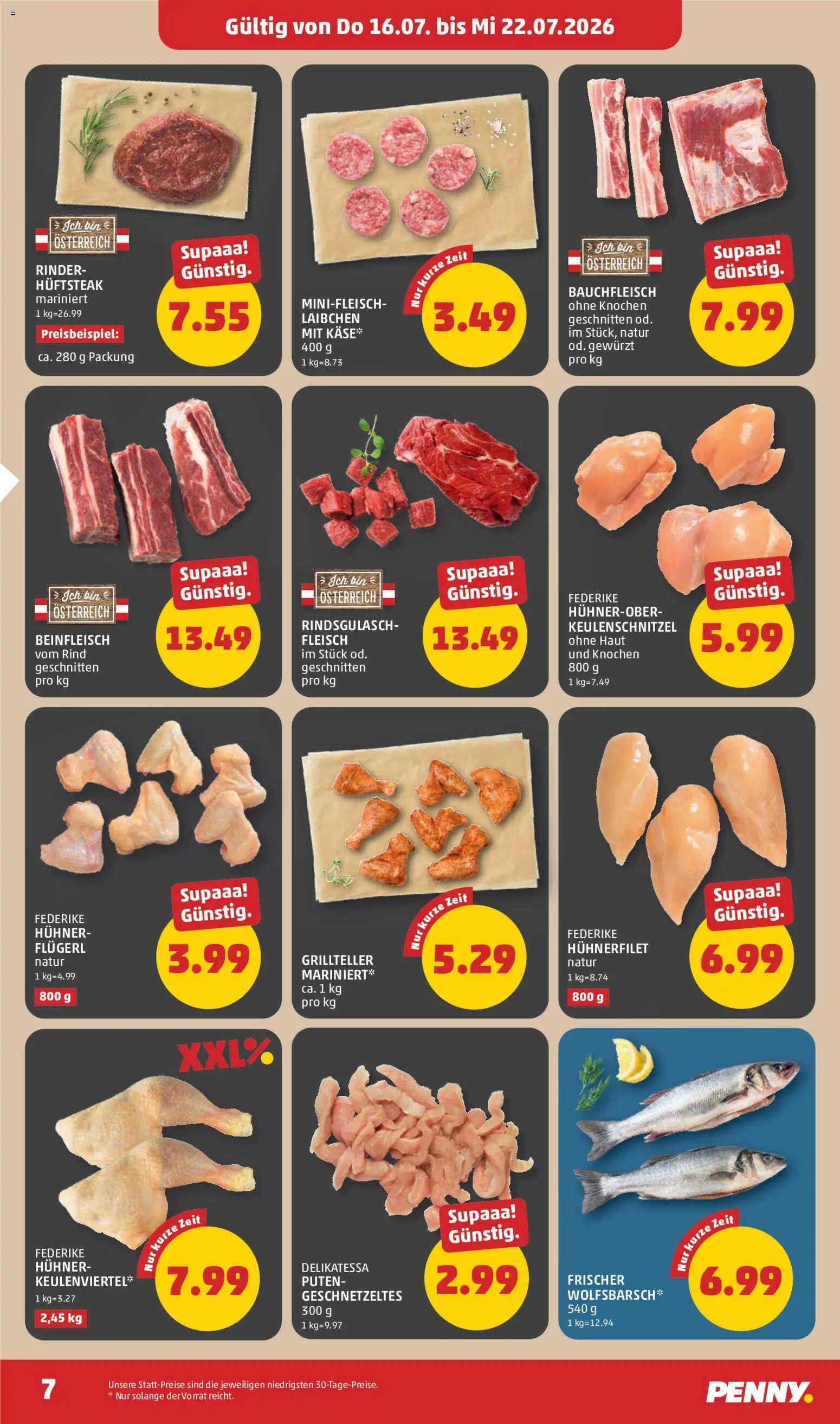 Penny Markt Flugblatt gültig ab 16.07.2026 | Seite: 7 | Produkte: Käse