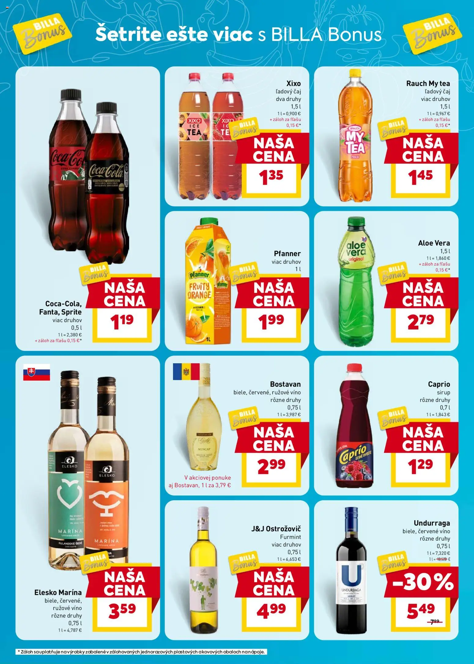 Nové Billa akcie – leták je platný od 13.05.2026 | Strana: 6 | Produkty: Víno, Rúžové víno, Červené víno, Sprite