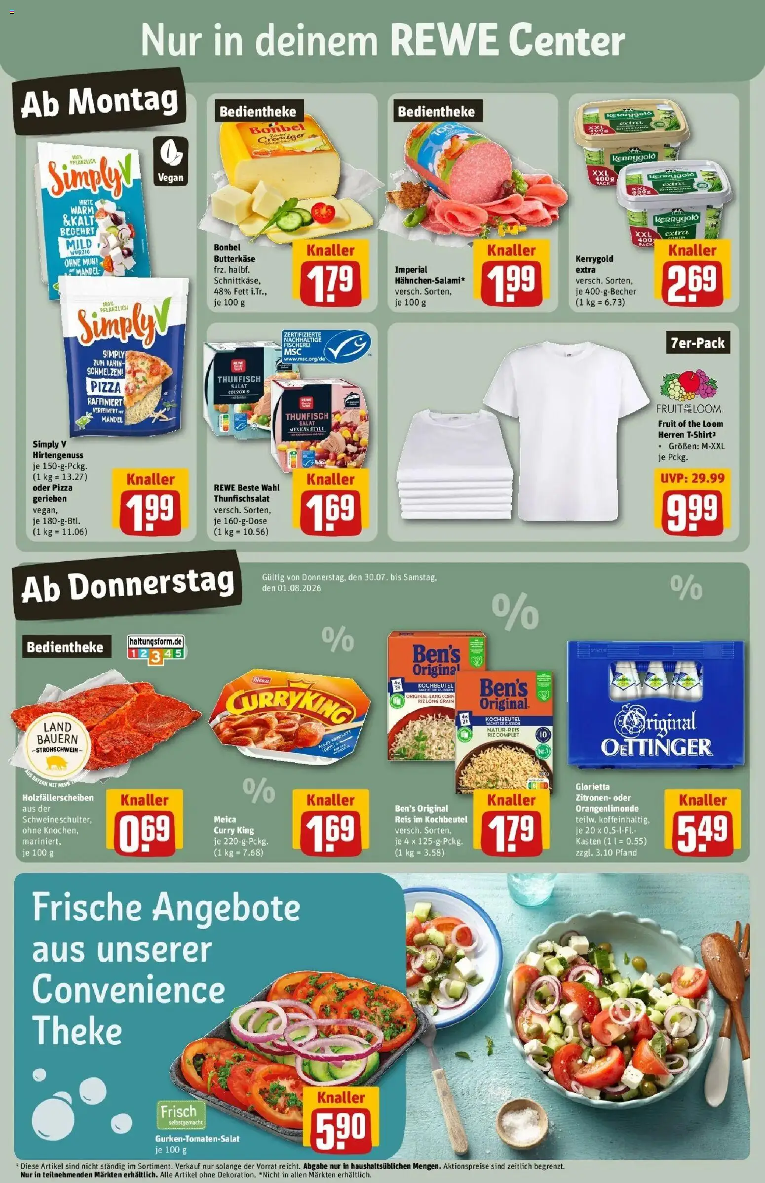 Rewe Prospekt Pegnitz – gültig ab 27.07.2026 | Seite: 3 | Produkte: Theke, Oettinger, Pizza, Zitronen