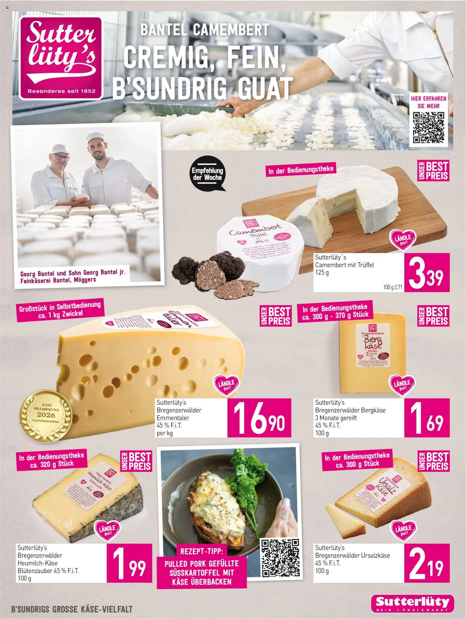 Sutterlüty Flugblatt gültig ab 22.10.2026 | Seite: 7 | Produkte: Käse
