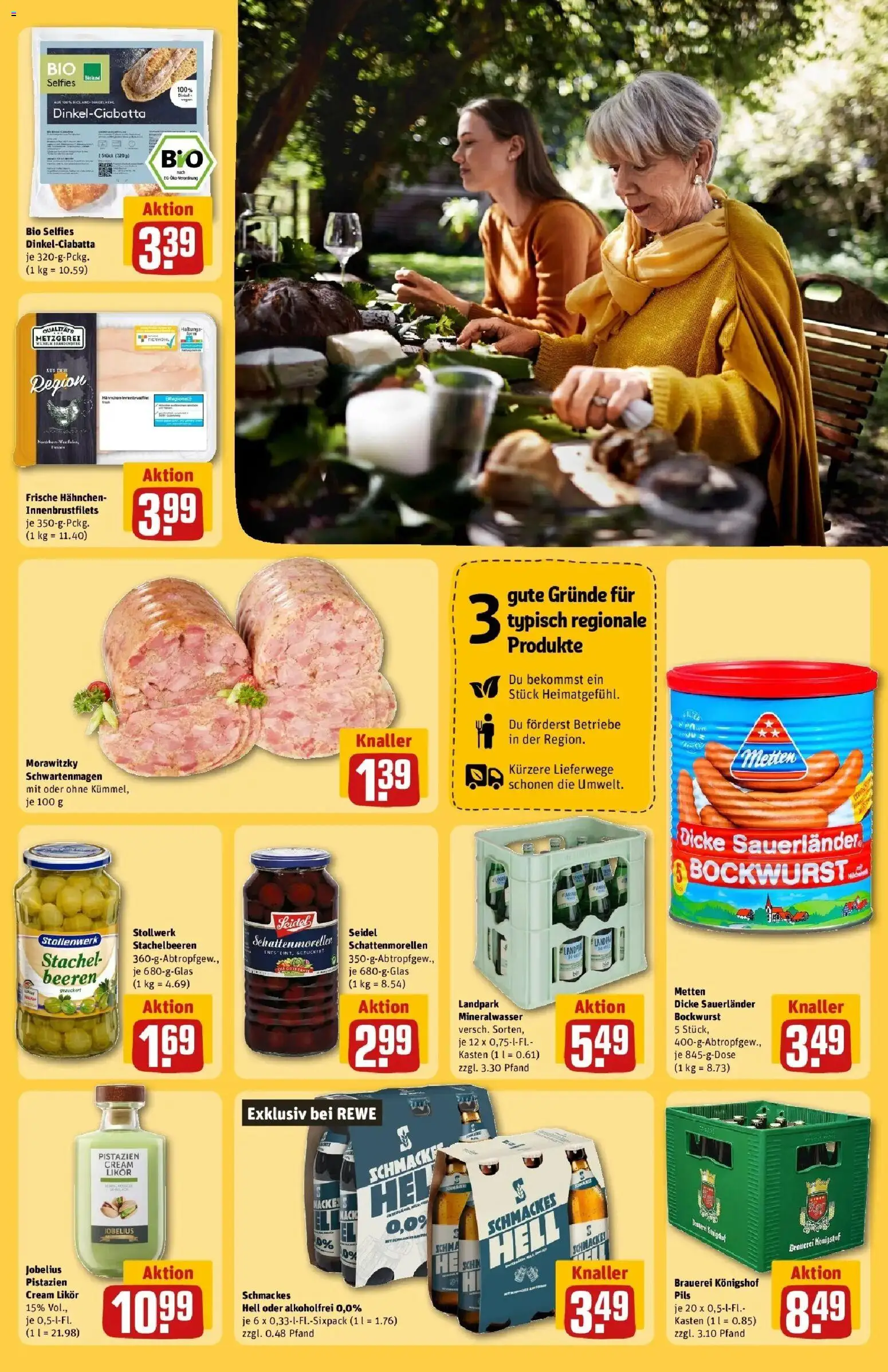 Rewe Prospekt Zülpich	 – gültig ab 23.03.2026 | Seite: 27 | Produkte: Bockwurst, Hahnchen, Likör, Mineralwasser