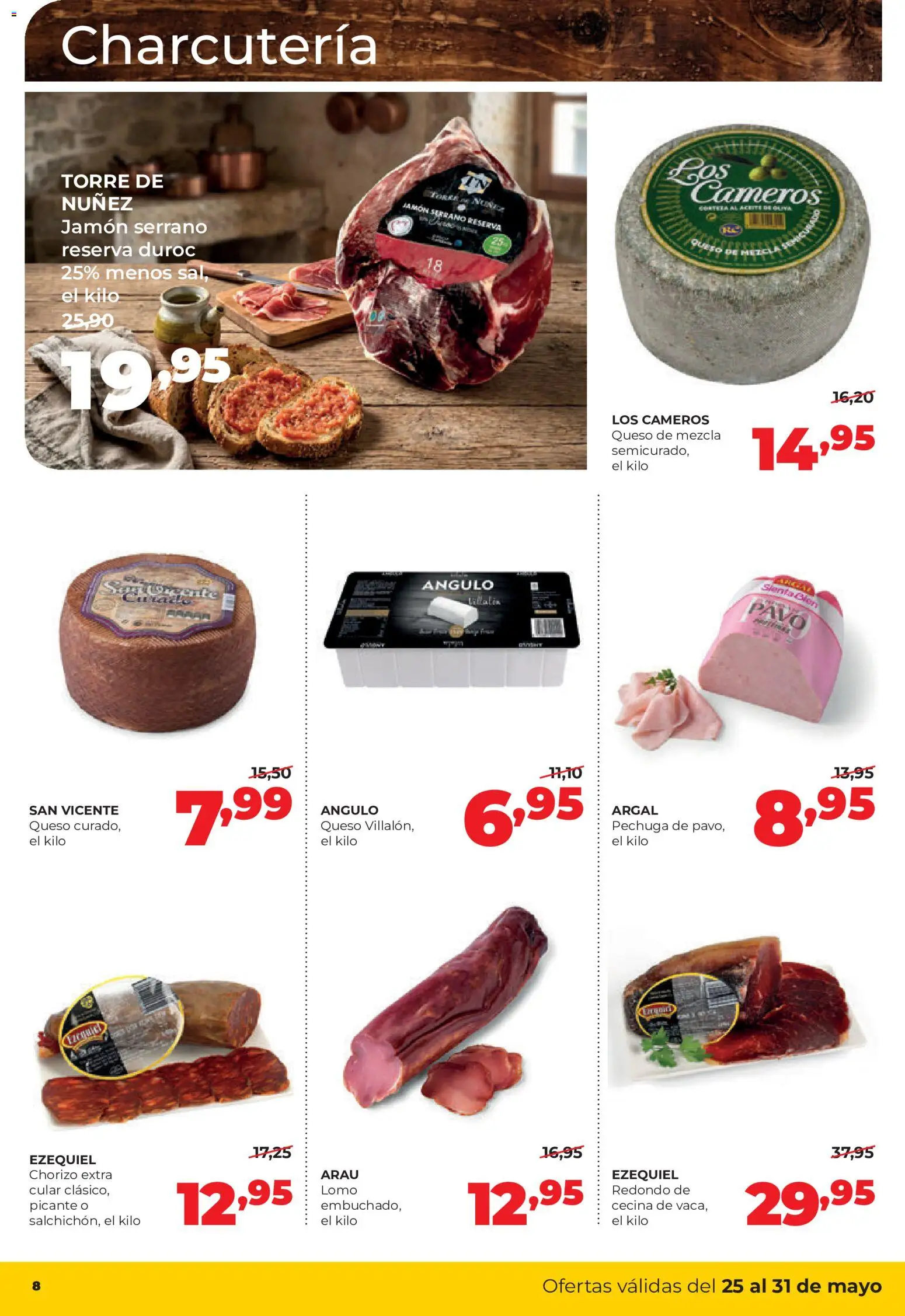 Alimerka folleto Asturias │ válido desde el 25.05.2026 | Página: 8 | Productos: Jamón serrano, Queso, Jamón