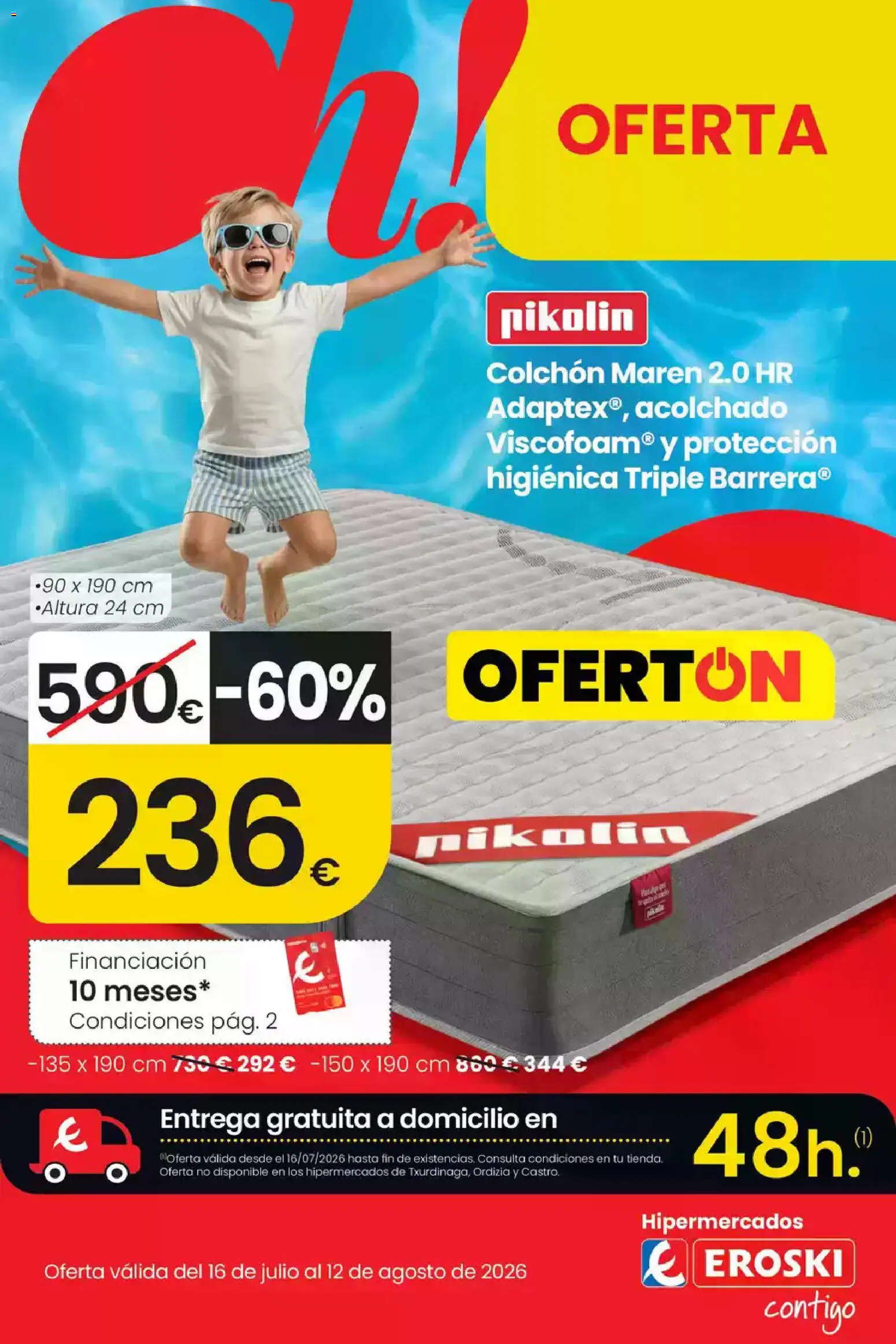 Eroski Oferta │ válido desde el 16/07/2026 | Página: 1 | Productos: Colchon