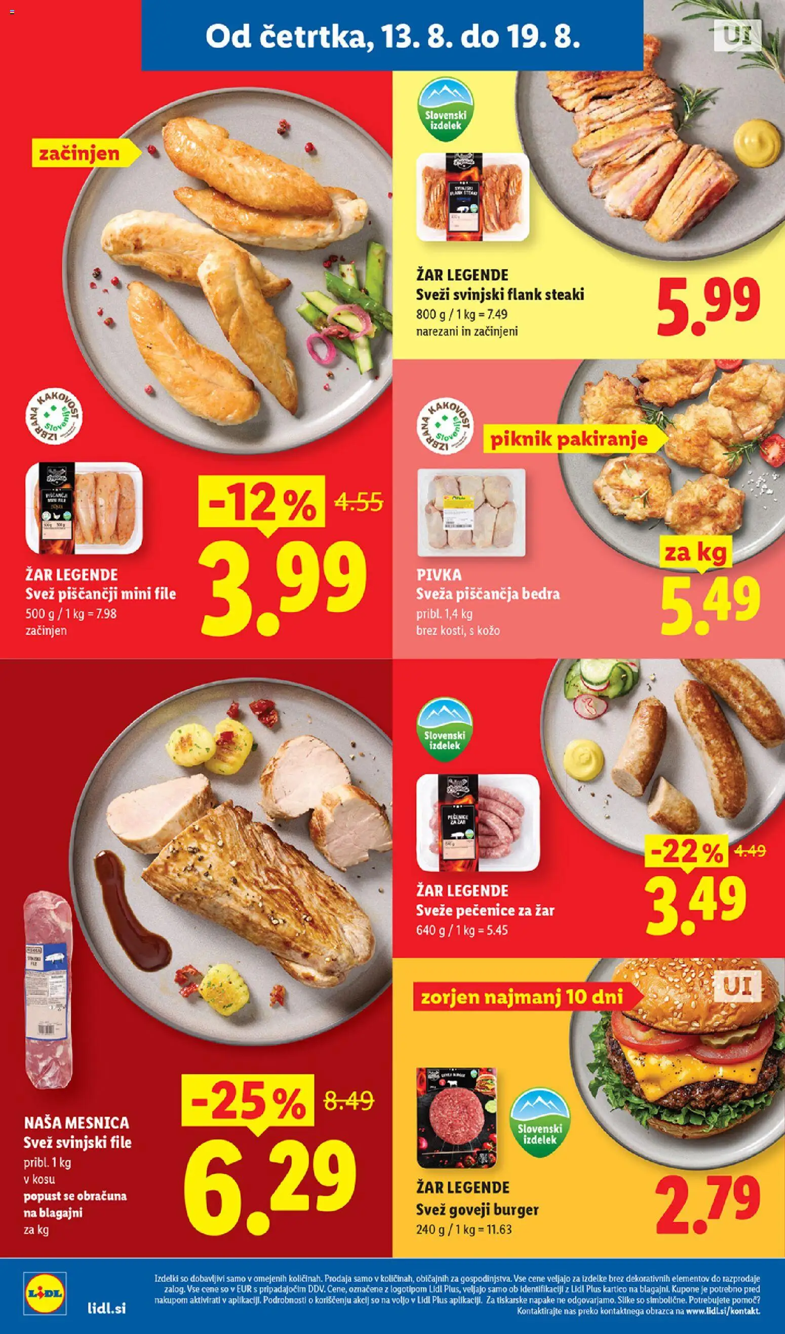 Novi Lidl katalog ponudbe – veljaven od 13.08.2026 | Stran: 2 | Izdelki: Zar, Piščančja bedra