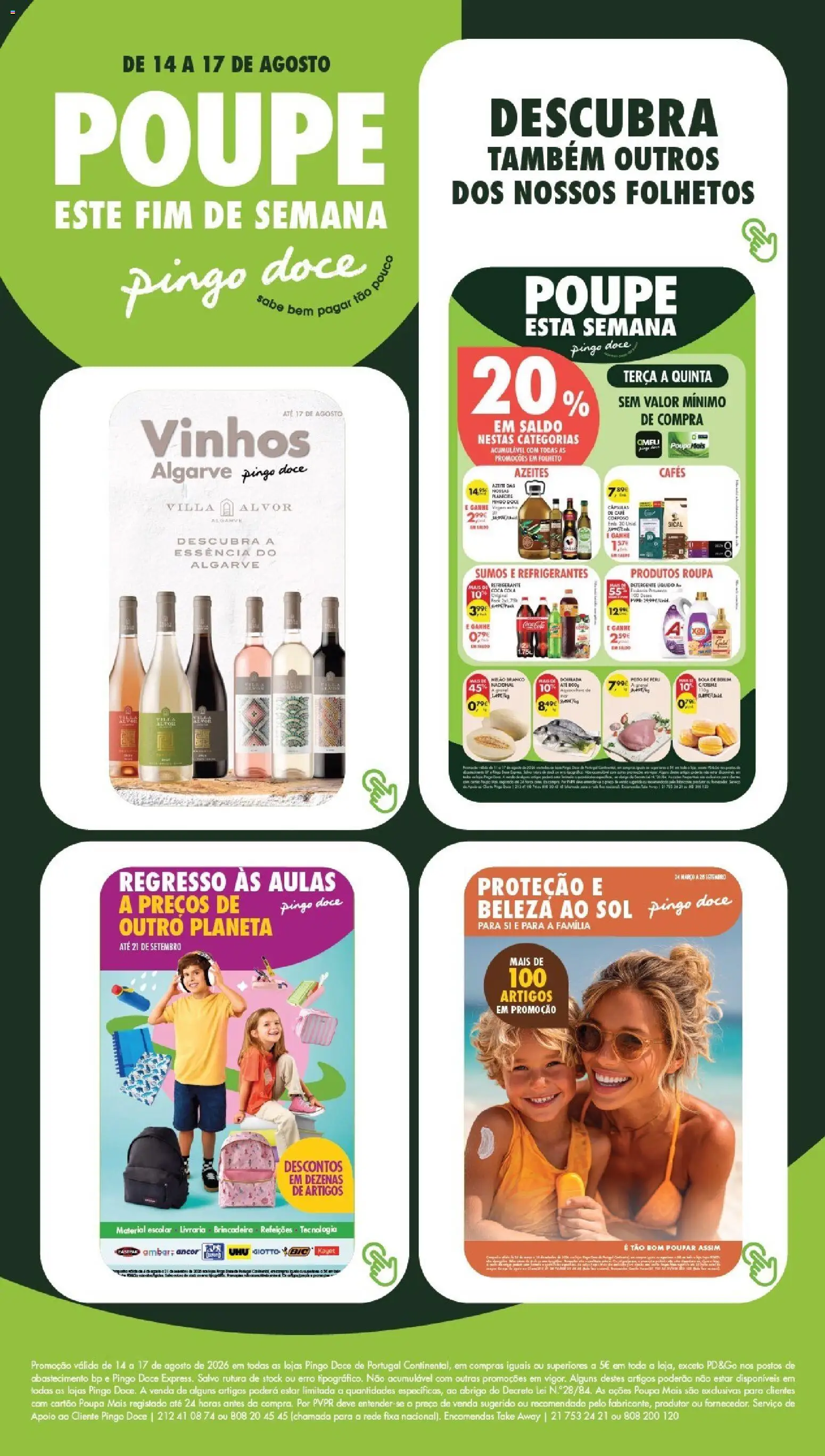 Pingo Doce Poupe este Fim de Semana │ válido de 14/08/2026 | Página: 26 | Produtos: Dourada, Detergente, Cápsulas, Café