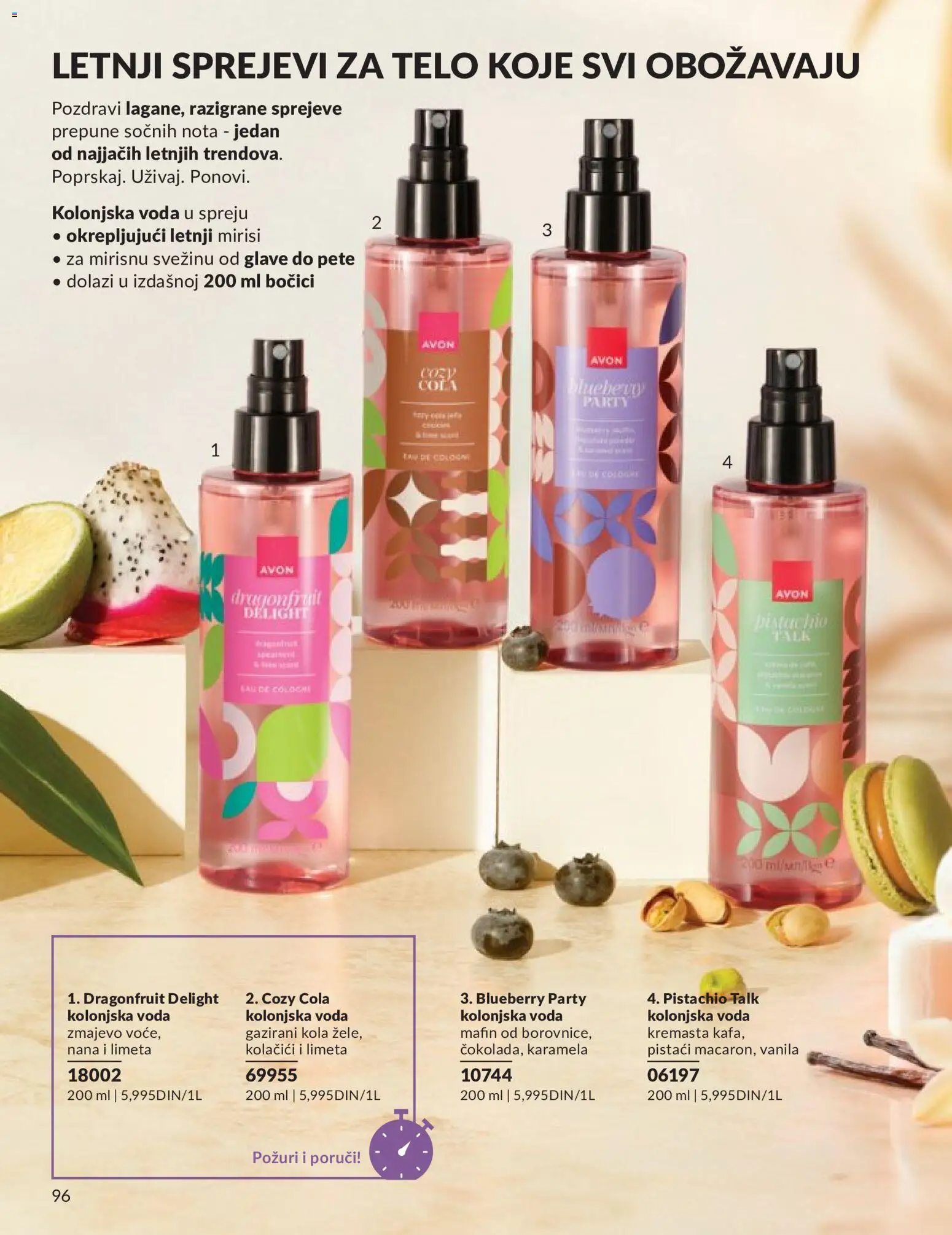 AVON katalog - važi od 01.06.2026 | Strana: 96 | Proizvode: Kolačići, Limeta, Pistaći, Voda